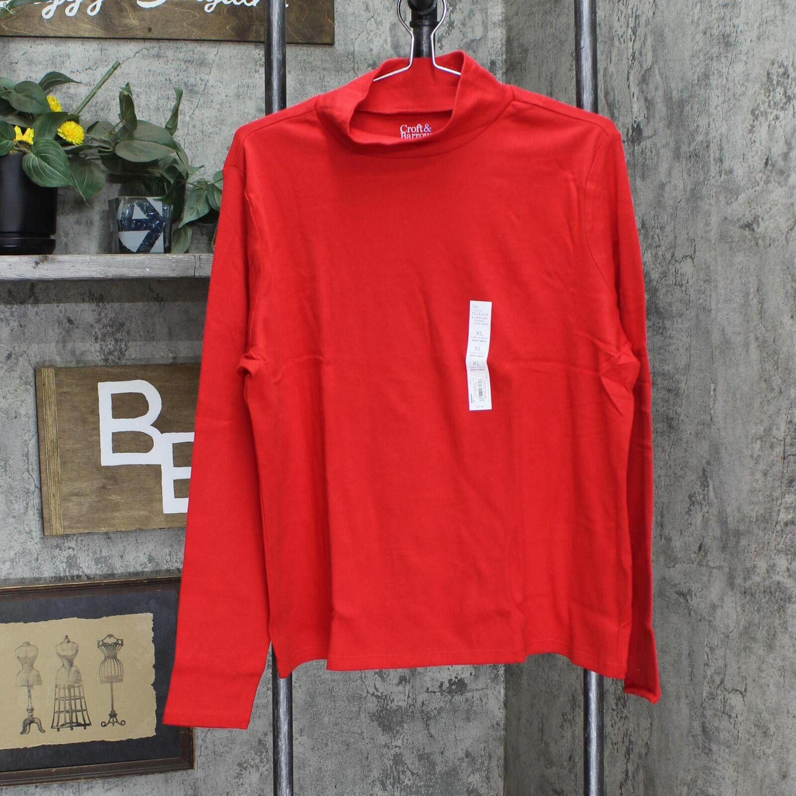 Croft & Barrow NWT Croft & Barrow Long-Sleeve Mockneck Top Cherry Red XL Size XL / US 12-14 / IT 48-50 - 1 Thumbnail