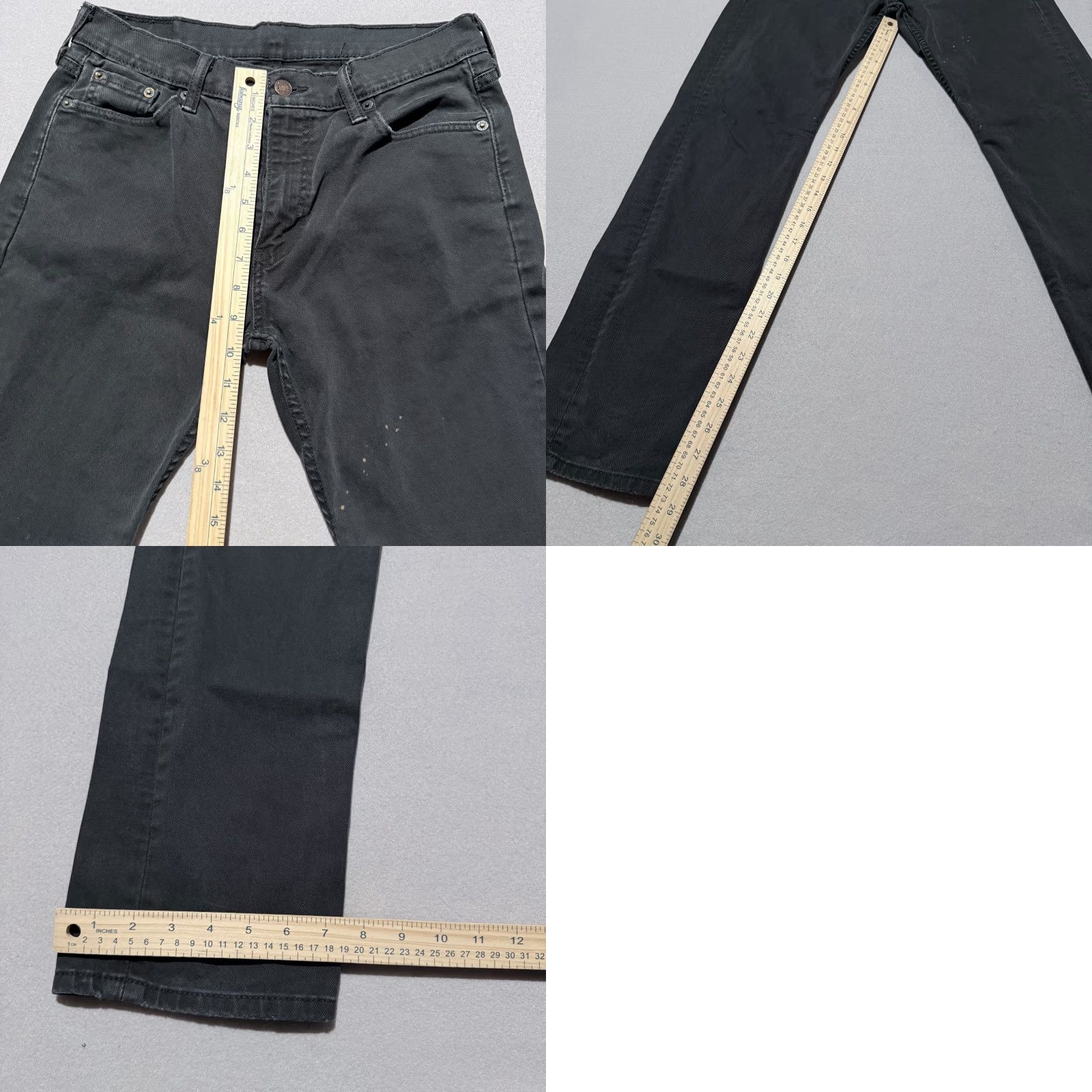 Levi's Levi's Jeans Men Black Denim Low Rise Straight Classic Zip Fly - 30X32 Size US 30 / EU 46 - 9 Thumbnail