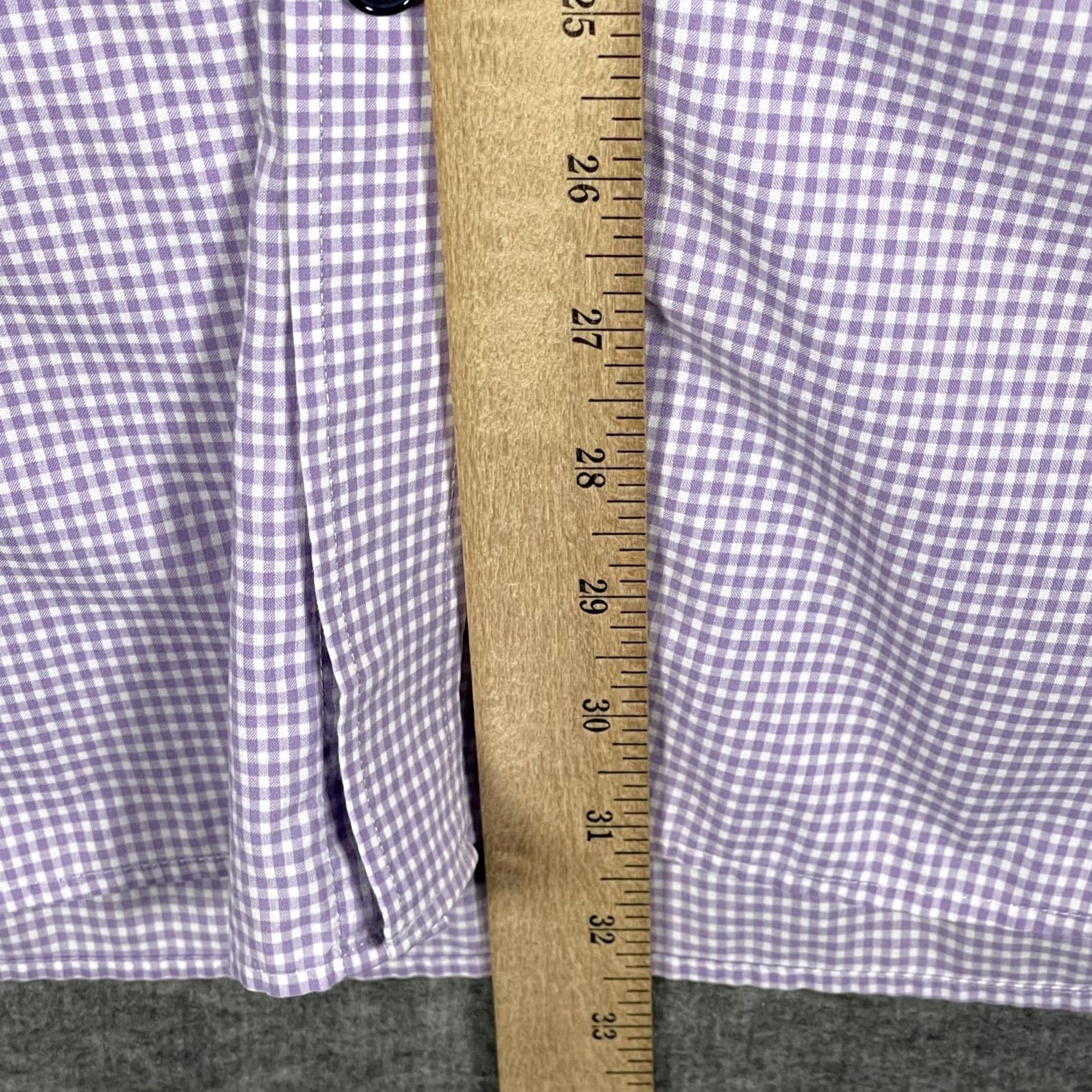Tommy Hilfiger Tommy Hilfiger Shirt Mens 2XL Purple Gingham Dress Button Down Wrinkle Free Size 48R - 6 Thumbnail