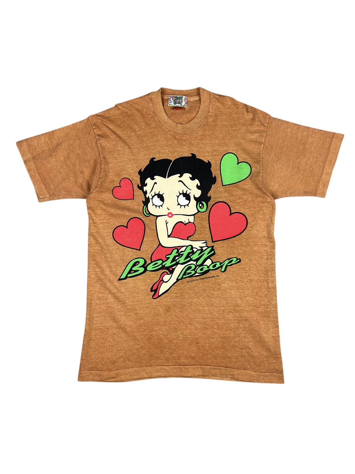 Cartoon Network × Vintage Vintage 90s Betty Boop Washed Brown Tshirt Size US L / EU 52-54 / 3 - 1 Thumbnail