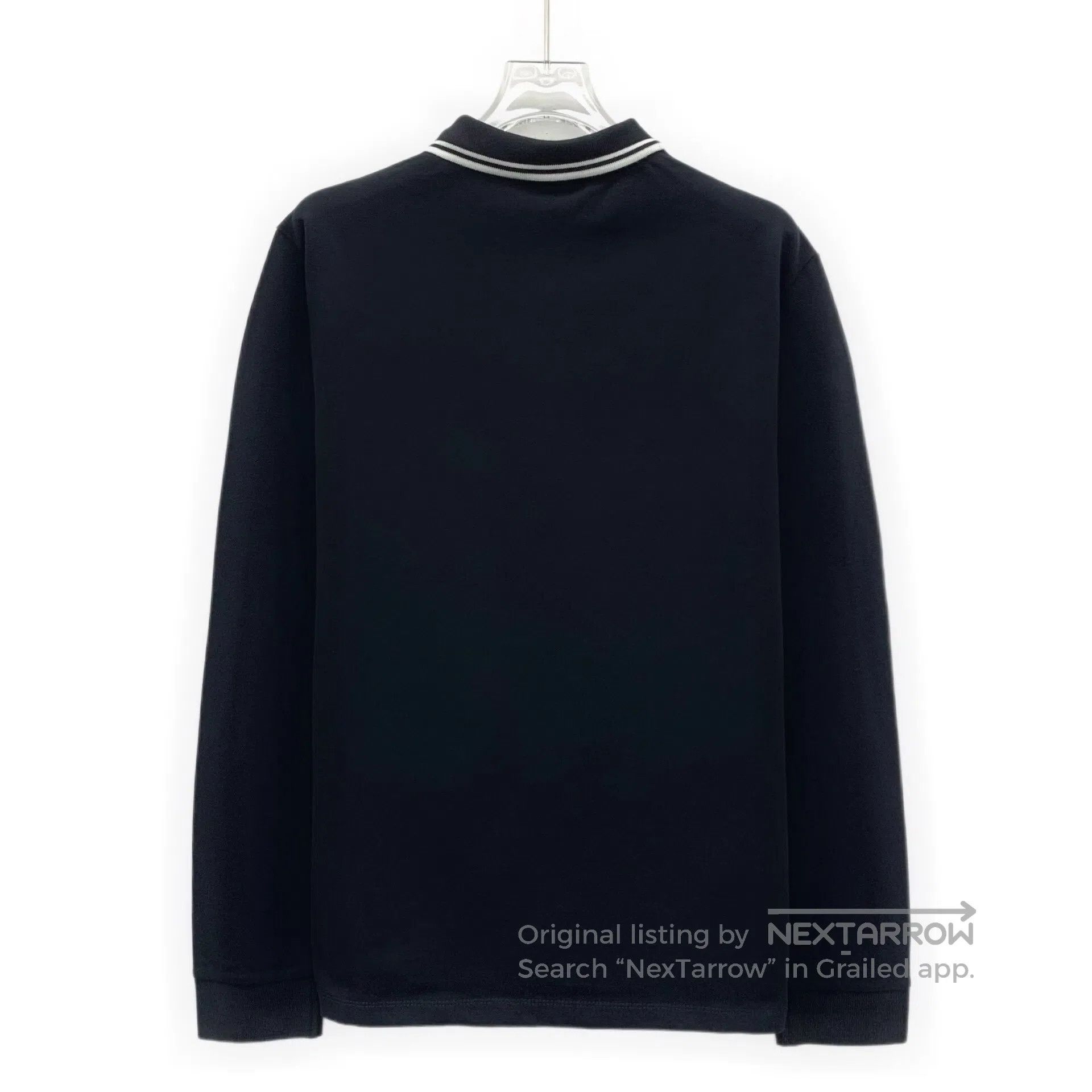 Armani Armani Black Logo Printed Cotton Collar Single Breasted Lo Size US M / EU 48-50 / 2 - 2 Thumbnail