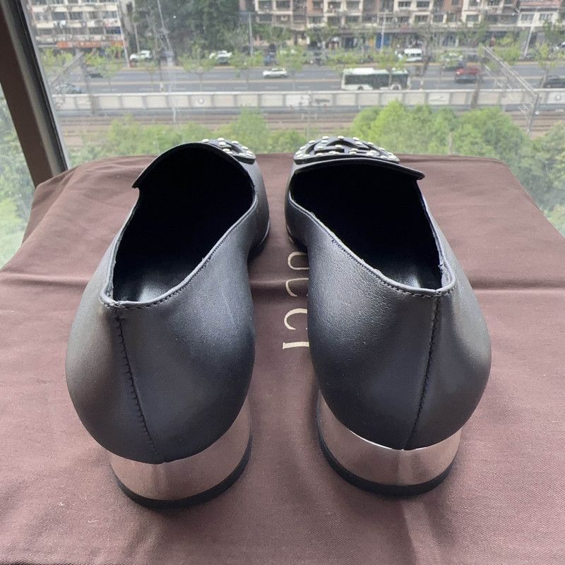 Gucci Gucci Black Loafers with Studded Detail - Size US 5.5 / EU 38 - 3 Thumbnail