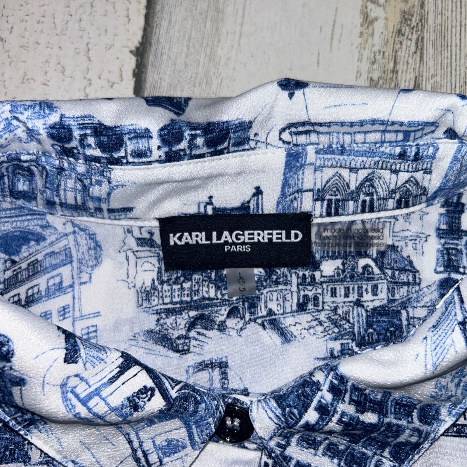 Karl Lagerfeld Karl Lagerfeld Paris Scenes Button Up Shirt Women's Large Size L / US 10 / IT 46 - 4 Thumbnail