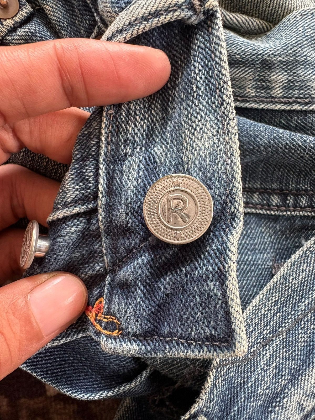 45rpm Vintage Japanese 45Rpm Mud Wash Loose Jeans Size US 31 - 10 Thumbnail