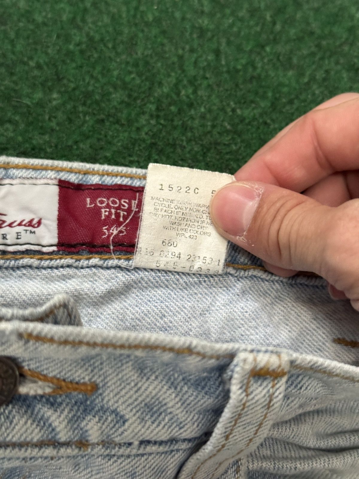 Levi's Vintage Clothing 90s Levi’s 545 Loose Baggy Hip Hop Grunge Light Wash Jeans Size US 32 / EU 48 - 5 Thumbnail