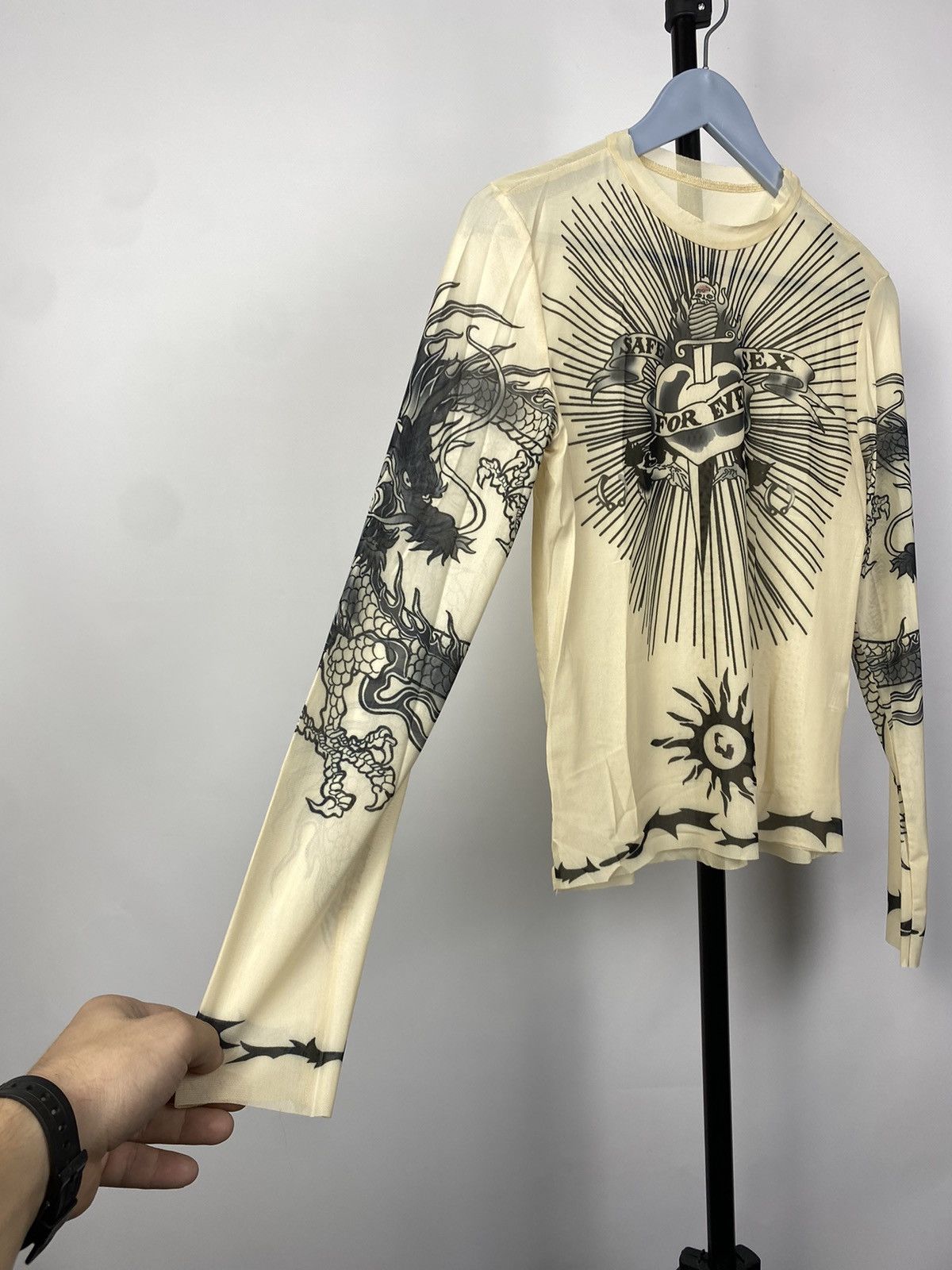 Designer × Japanese Brand Save The Queen Jean Paul Gaultier Style Mesh Top Blouses Size M / US 6-8 / IT 42-44 - 3 Thumbnail