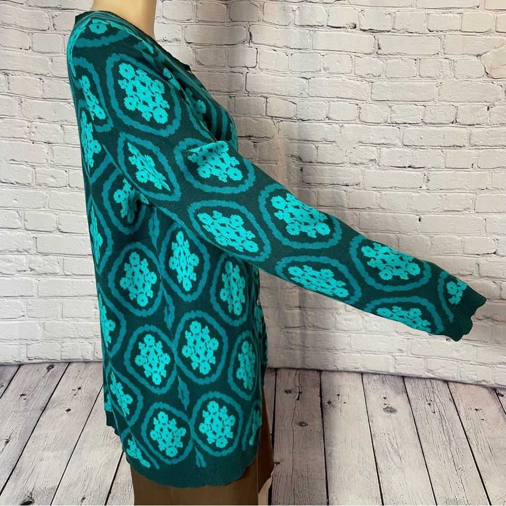 Isaac Mizrahi Isaac Mizrahi Live! Medallion Jacquard Cotton Blue Green Ca Size XXL / US 16-18 / IT 52-54 - 3 Thumbnail