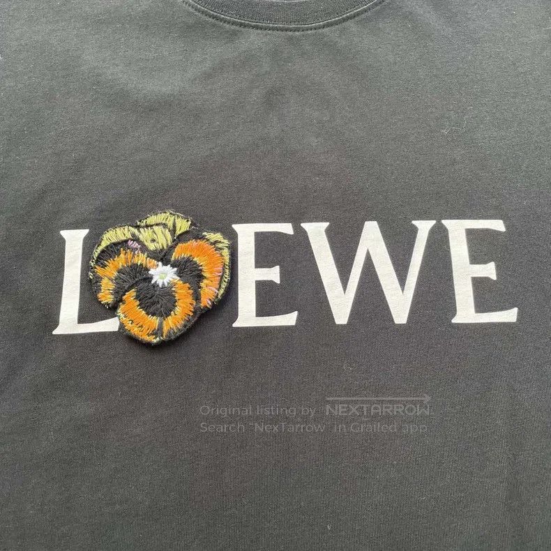 Loewe Loewe Embroidered Pattern Cotton Short Sleeve T-Shirt Size US M / EU 48-50 / 2 - 3 Thumbnail