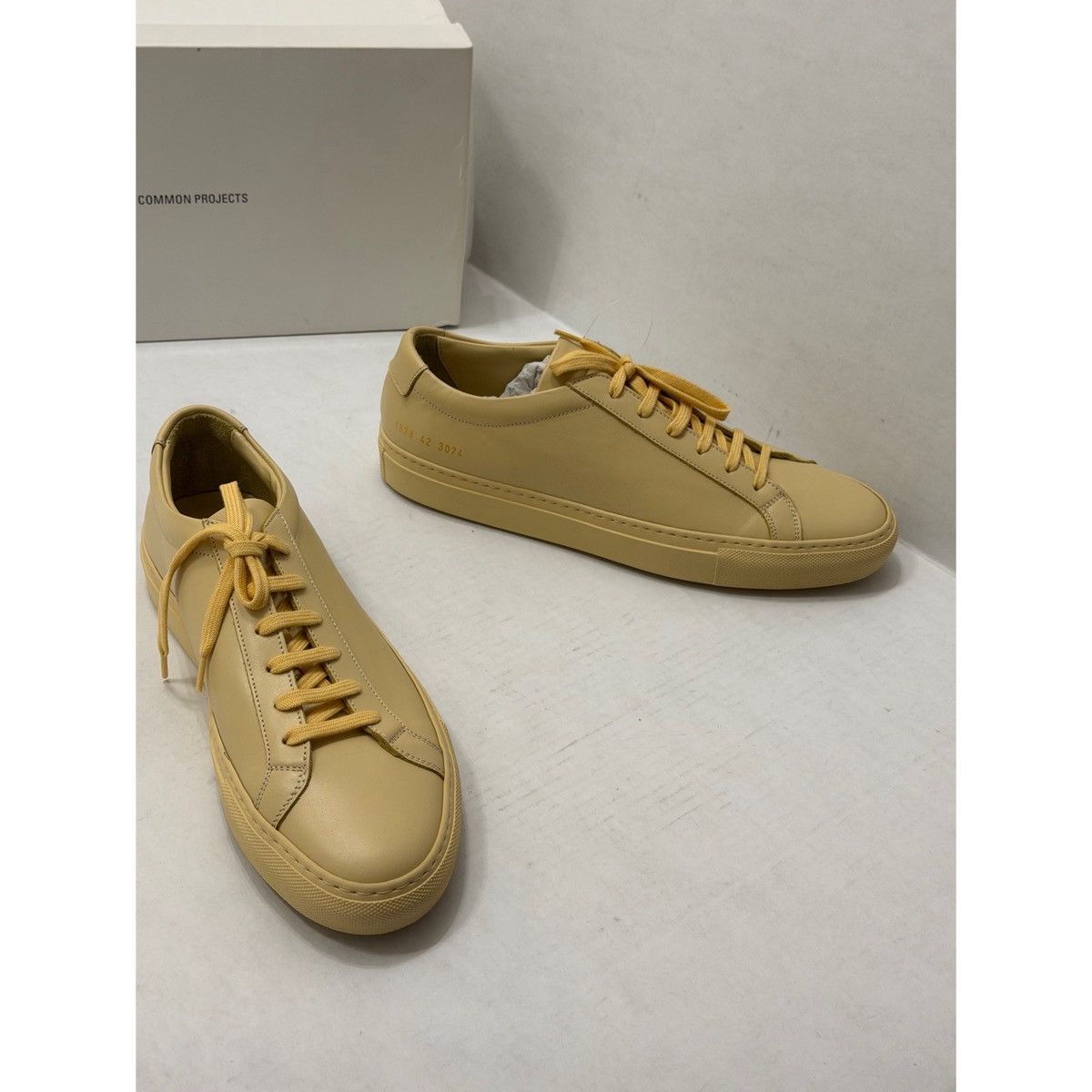 Common Projects COMMON PROJECTS YELLOW ORIGINAL LOW ACHILLES SNEAKERS Size US 9 / EU 42 - 3 Thumbnail