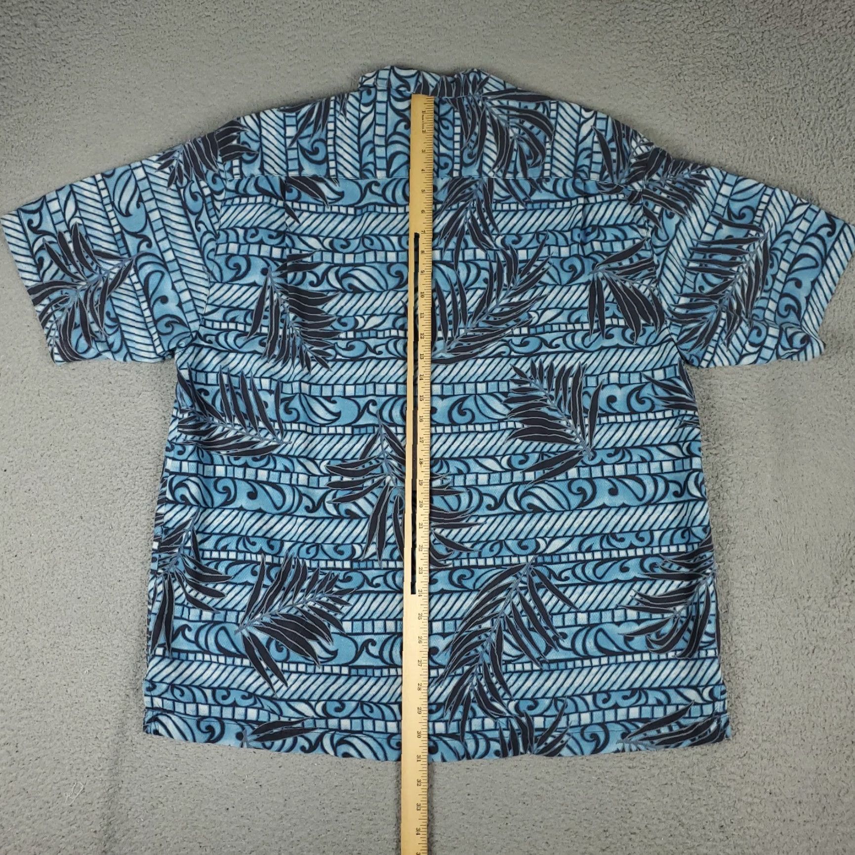 Tommy Bahama Tommy Bahama Shirt Mens XL Blue Silk Striped Button-Up Pockets Aloha Hawaiian Size US XL / EU 56 / 4 - 4 Thumbnail
