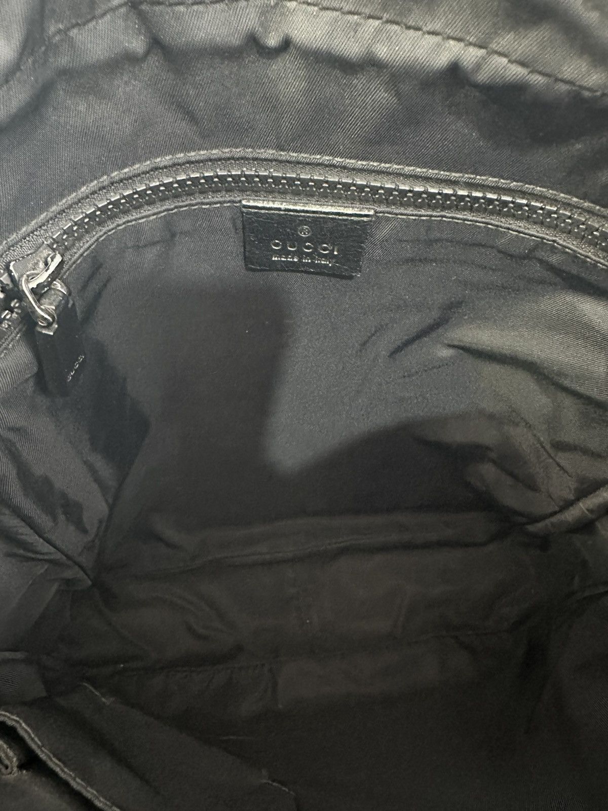 Gucci GUCCI GG Supreme Monogram Messenger Bag Black Grey Size ONE SIZE - 7 Thumbnail