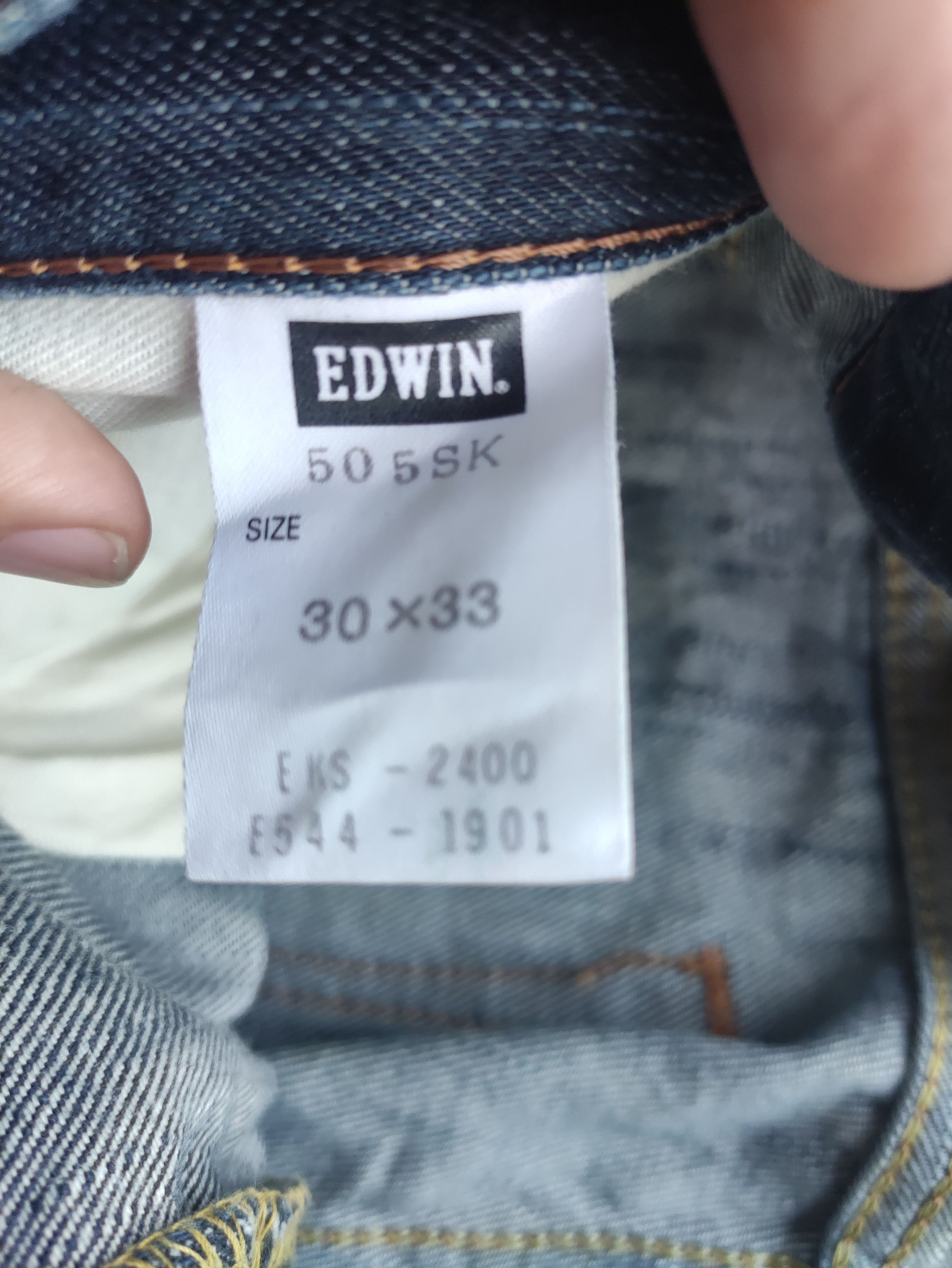Edwin Vintage Edwin Japan Selvage Distressed Faded Denim Size US 34 / EU 50 - 8 Thumbnail