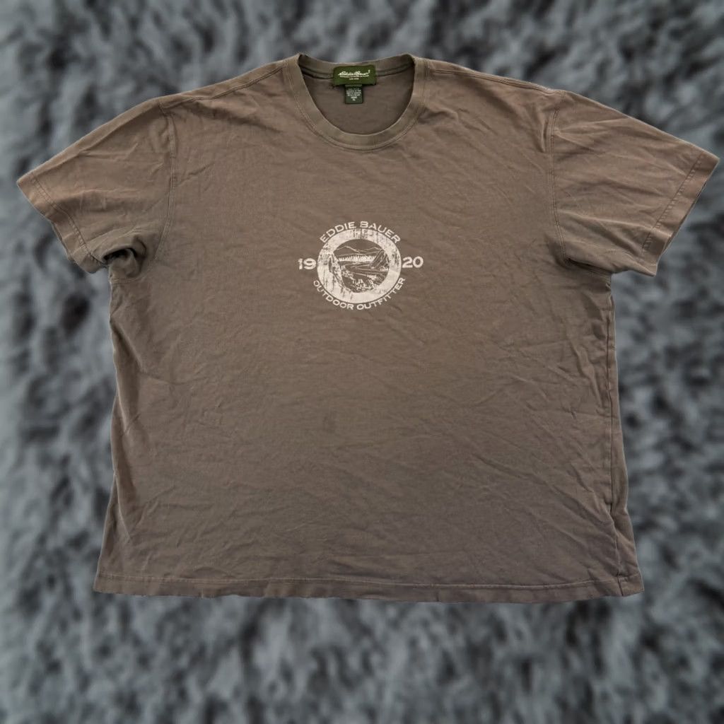 Eddie Bauer VINTAGE Eddie Bauer Shirt Mens XL Brown Short Sleeve 90s Logo Hiking Outdoor Shirt XL Brown 90s Mens Outdoor Eddie Bauer Size US XL / EU 56 / 4 - 1 Thumbnail