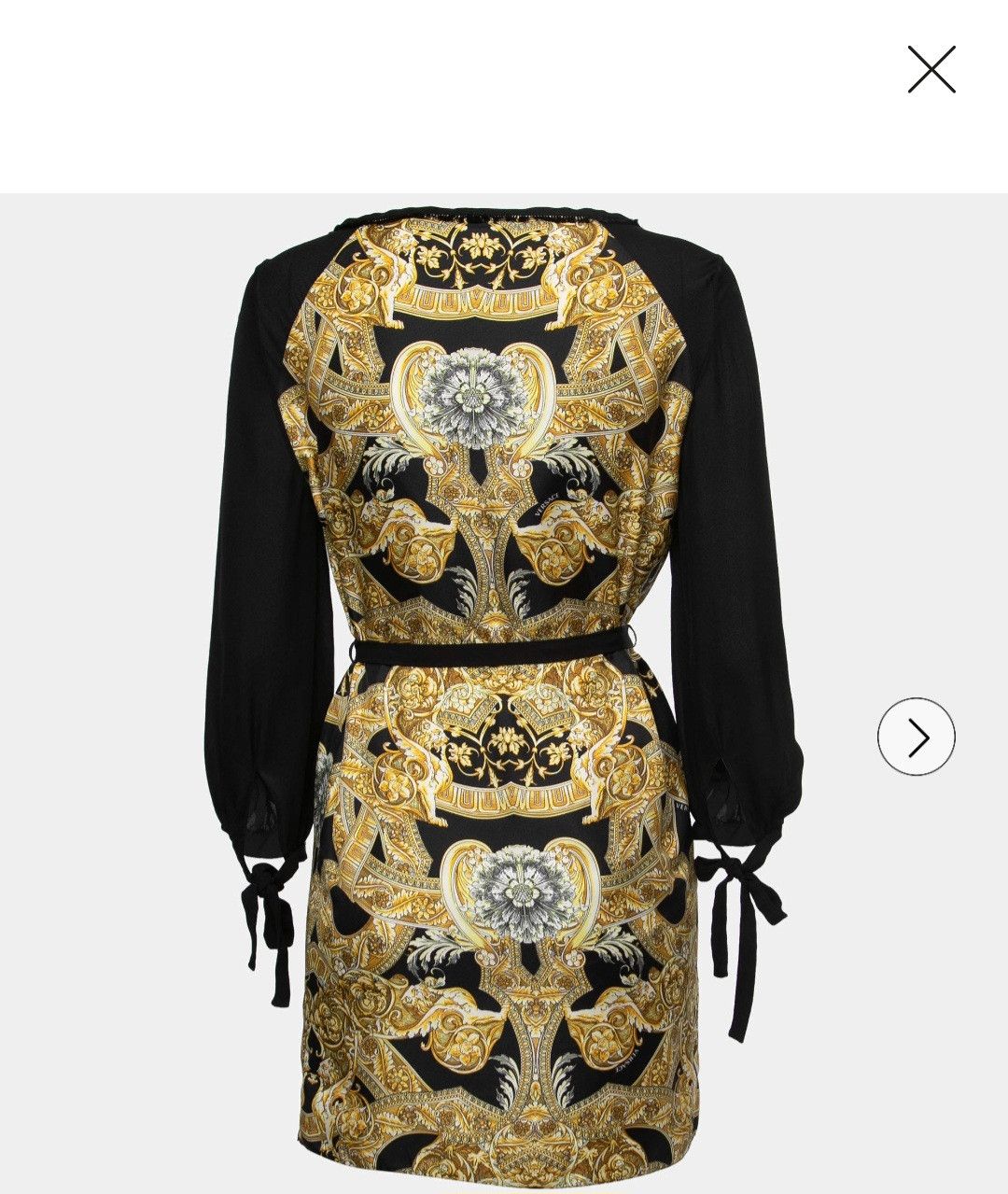 Versace Silk baroque print dress Size S / US 4 / IT 40 - 4 Thumbnail