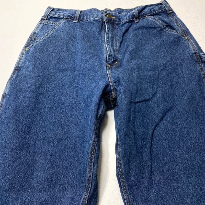 Carhartt VINTAGE Carhartt Carpenter Jeans B13 DPS Mens 36x36 Blue Denim Original Dungaree Fit Size US 36 / EU 52 - 3 Thumbnail