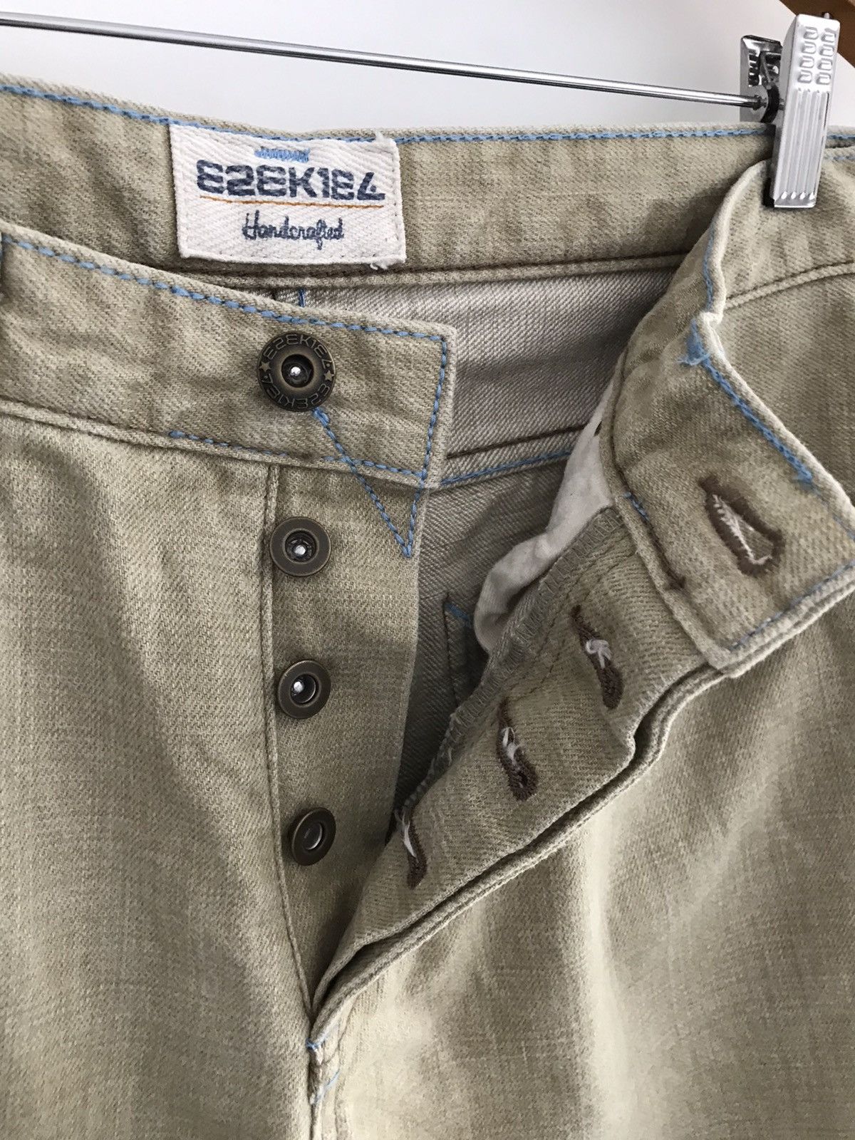 Ezekiel Ezekiel Handcrafted Blue Stitch Flare Denim Jeans Size US 31 - 8 Thumbnail