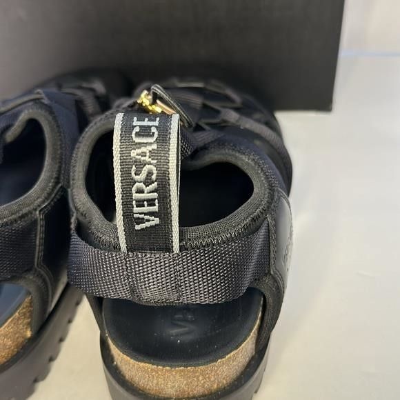 Versace New Authentic Versace logo-debossed caged sandals Size US 8.5 / EU 41-42 - 8 Thumbnail