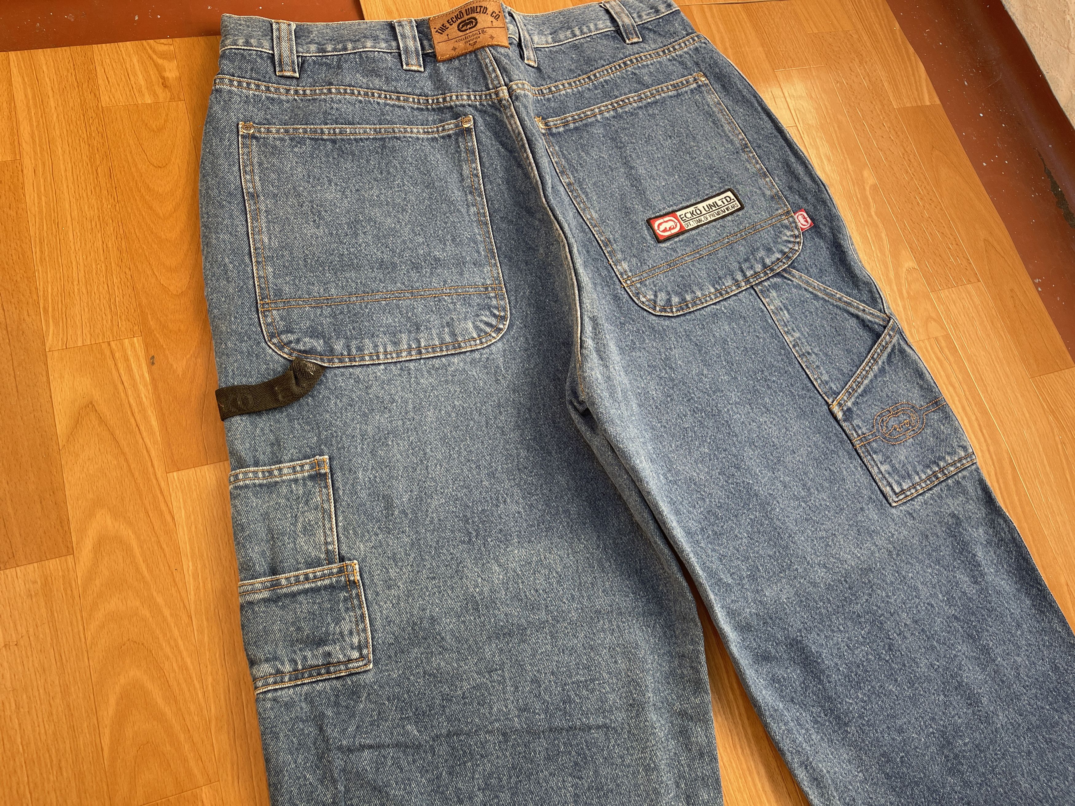 Ecko Unltd. Ecko Unltd jeans, baggy, vintage 90s hip hop skater Y2K W 36 Size US 36 / EU 52 - 4 Thumbnail