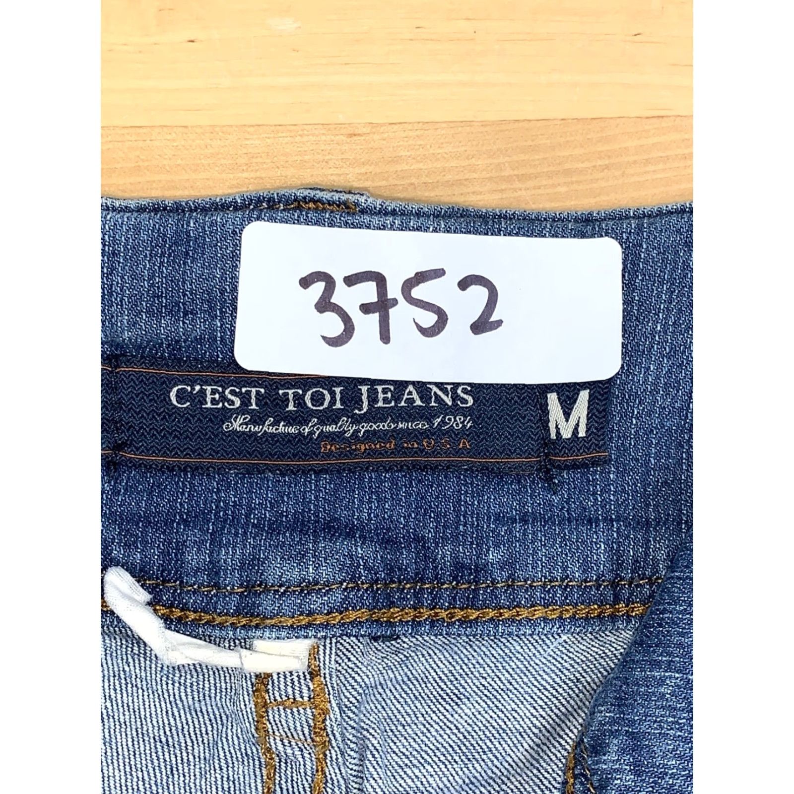 Denime C'est Toi Blue Denim Shorts Size M Casual Distress #3752 Size 32" / US 10 / IT 46 - 3 Thumbnail