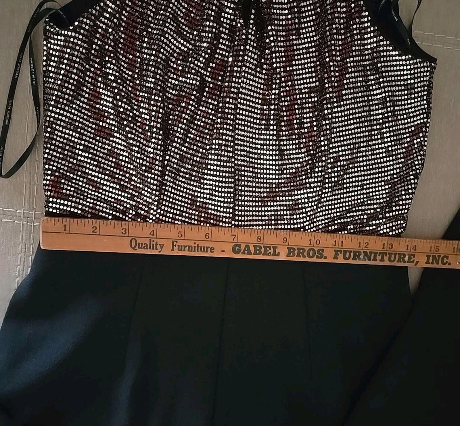 Other JULIA JORDAN Womens Evening Jumpsuit Size 4 Gold Black NEW Size 27" / US 4 / IT 40 - 7 Thumbnail