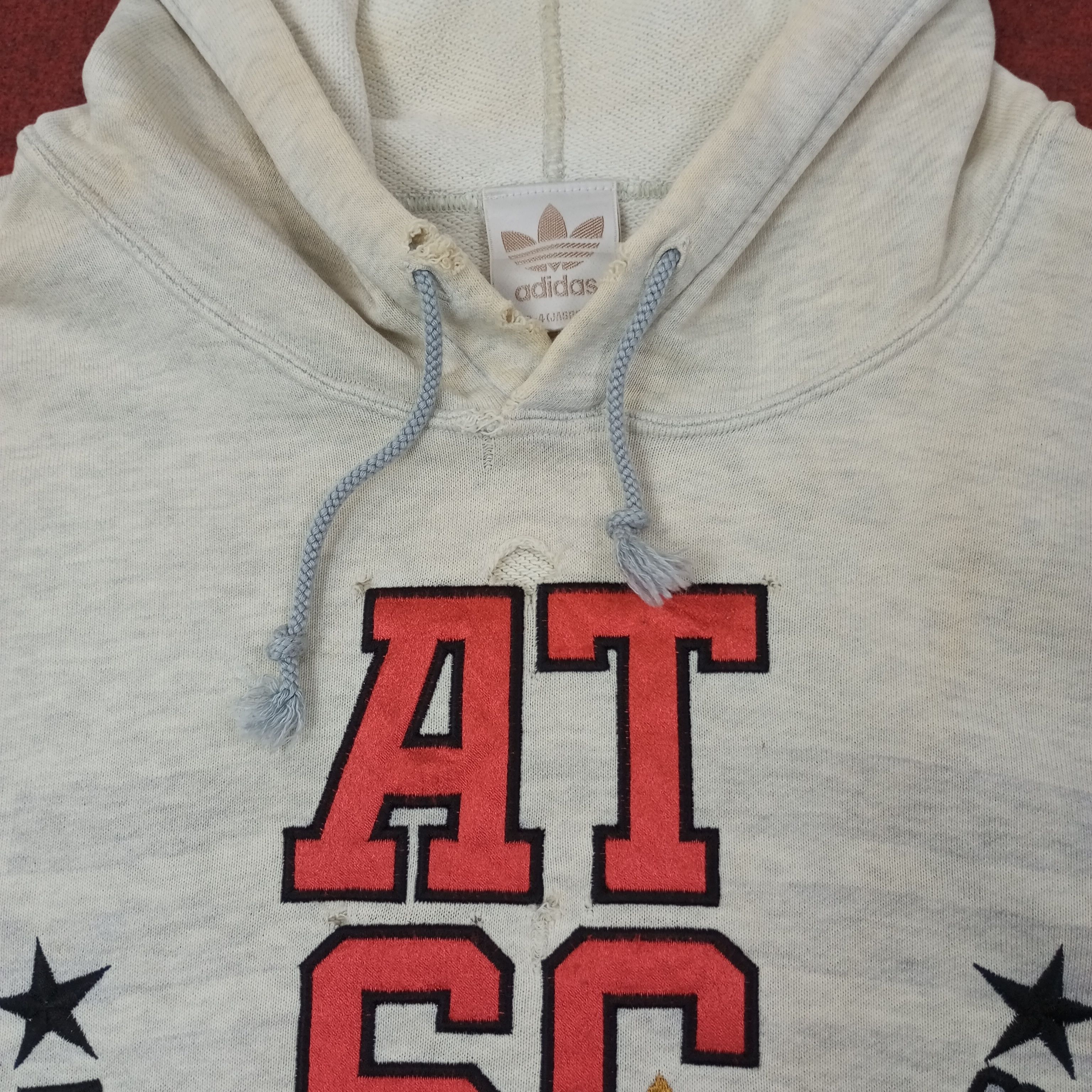 Adidas Adidas Center Design Distressed Hoodies c225n15 Size US L / EU 52-54 / 3 - 3 Thumbnail