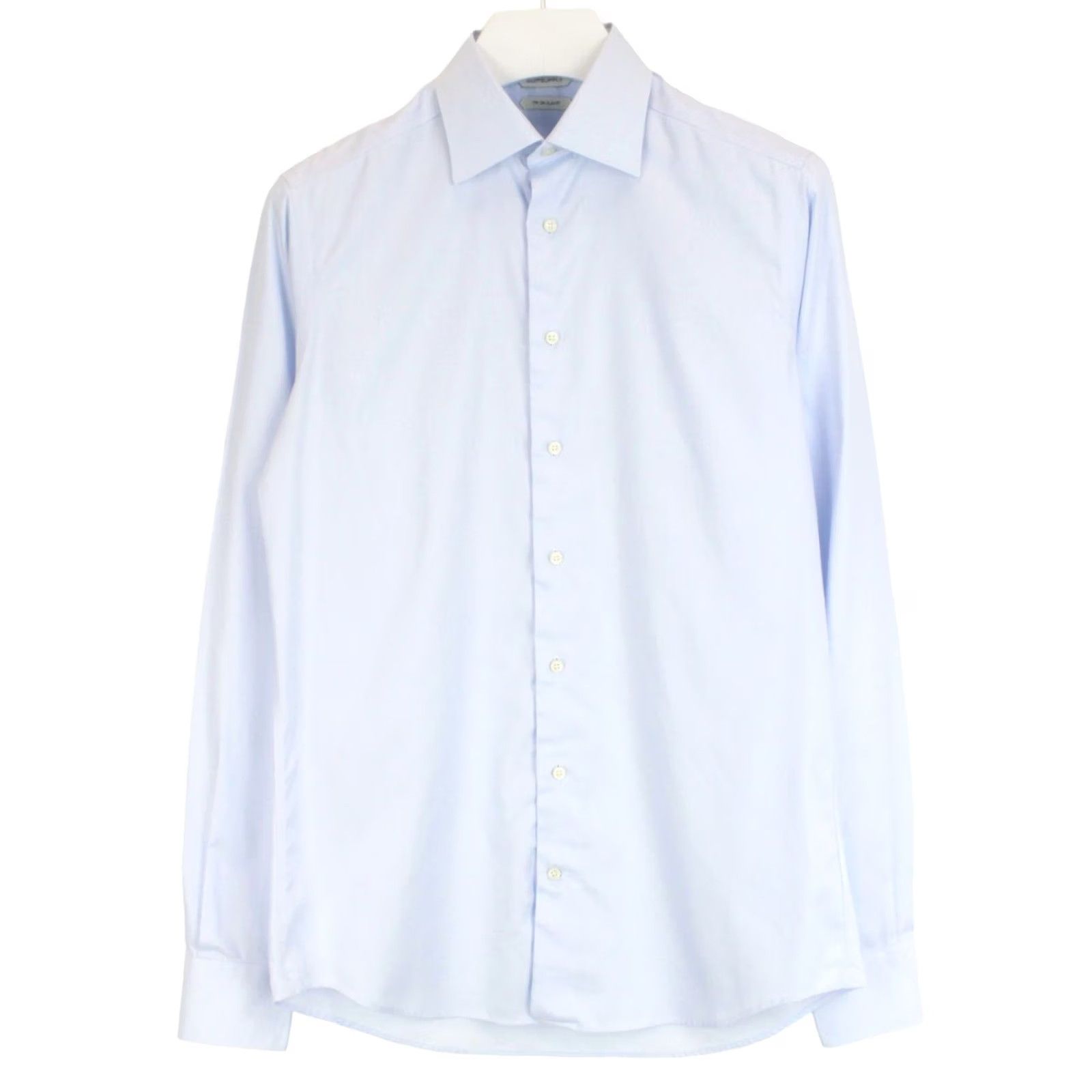Suitsupply Suitsupply Slim Fit Formal Shirt Men's 40-7 / 15 3/4L Blue Shirt Dress Shirt Button-Up Long Sleeve Collared Slim Cotton Size 40R - 2 Thumbnail