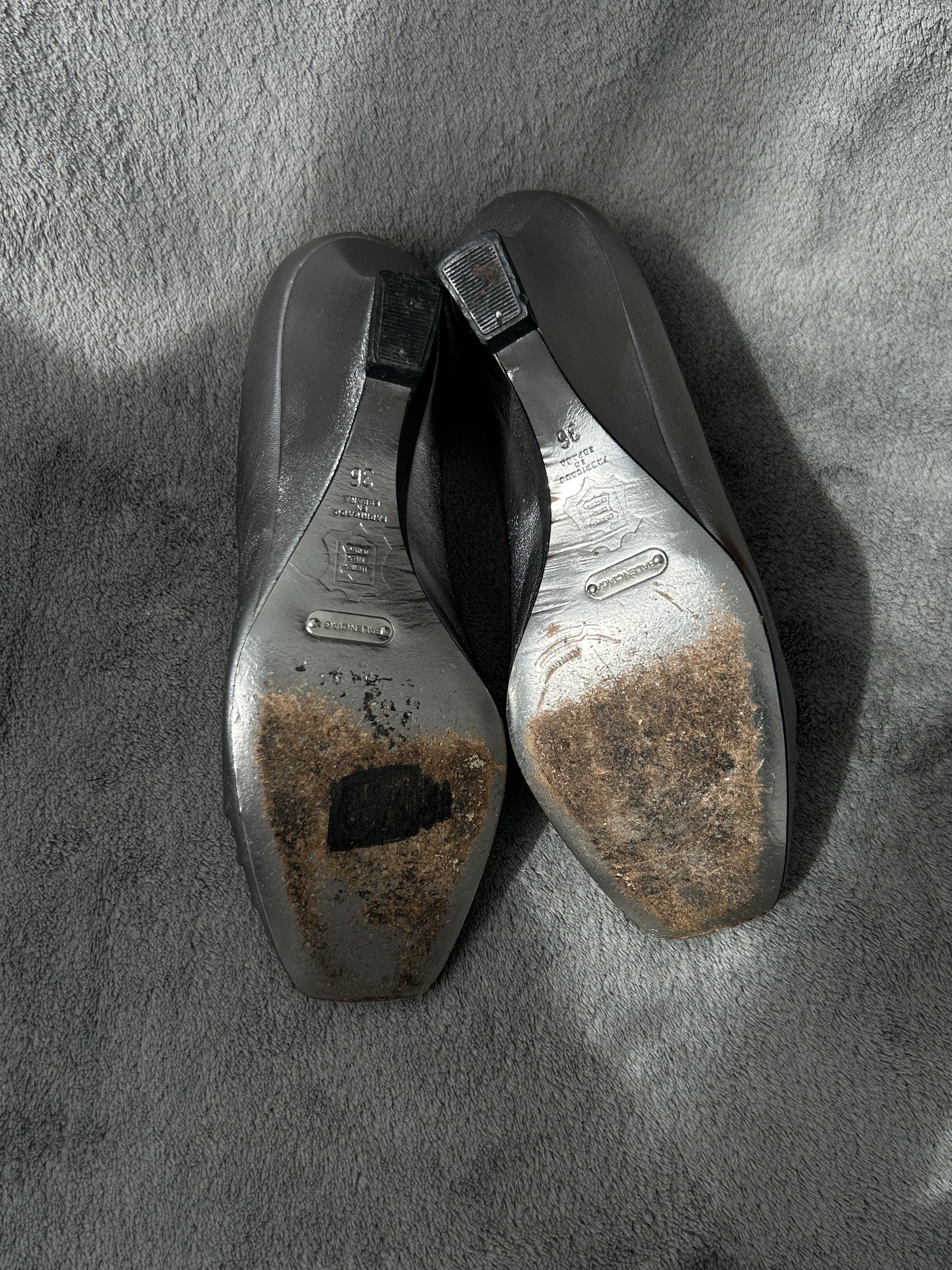 Balenciaga Balenciaga Paris Metallic Leather Peep-Toe Heels Size US 6 / IT 36 - 8 Thumbnail