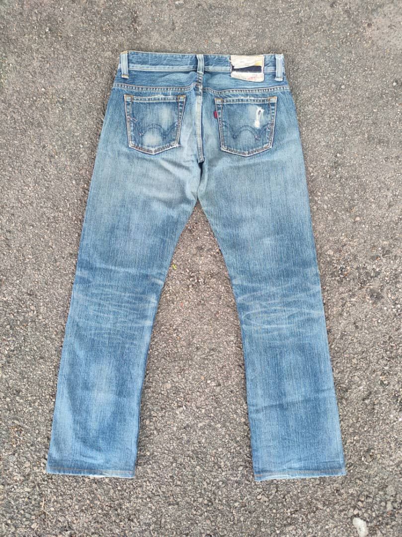 Edwin VINTAGE EDWIN 401 RIPPED FADED JEANS DENIM PANTS Size US 31 - 14 Thumbnail