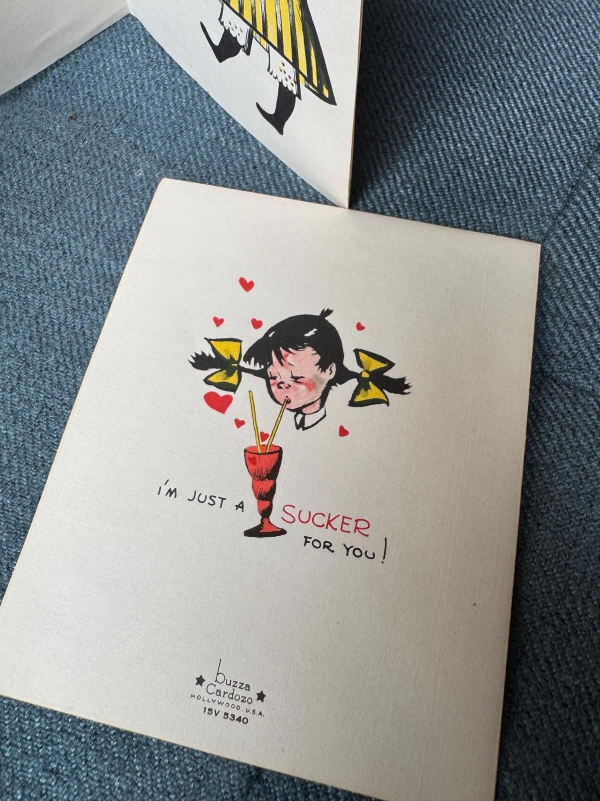 Designer Vintage Valentine’s Day cardby Buzza Cardozo. Unused Size ONE SIZE - 2 Thumbnail
