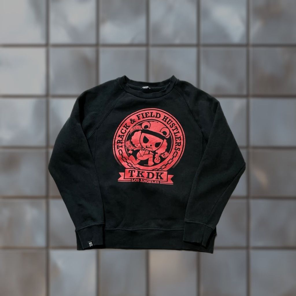 tokidoki VINTAGE TKDK Track & Field Hustlers Los Angeles Crewneck Pullover Sweatshirt LG Black Men Shirt Size US L / EU 52-54 / 3 - 1 Thumbnail