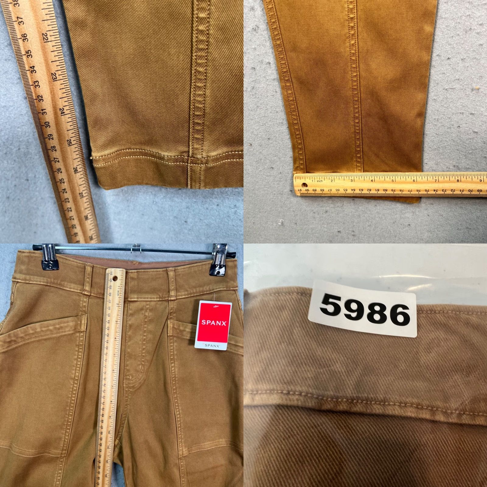 Spanx Spanx Womens Size Small Brown Twill Tapered Leg Pants NEW! Size 28" / US 6 / IT 42 - 8 Thumbnail