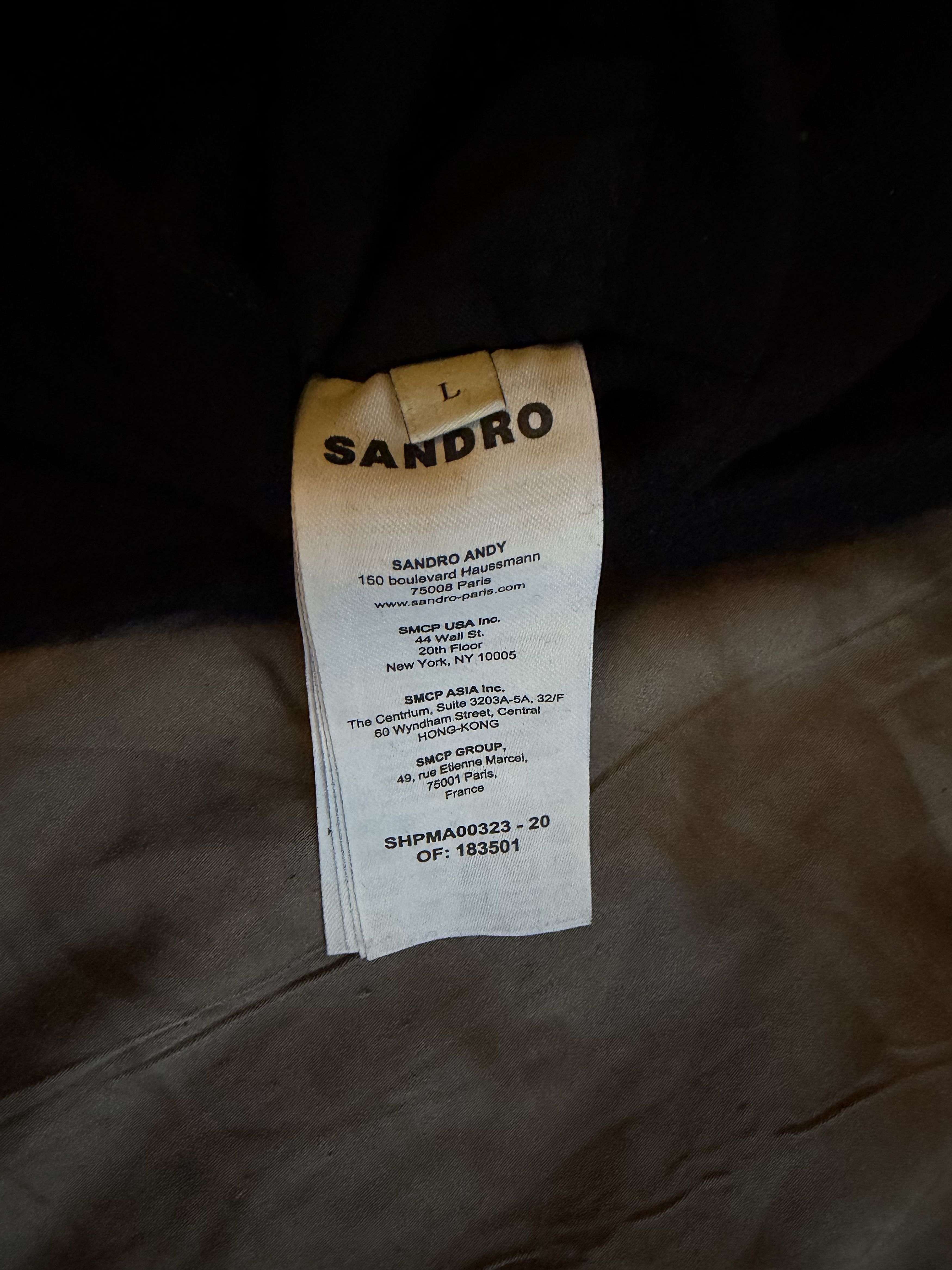 Sandro Sandro Wool Cashmere Balmacaan Overcoat Size US L / EU 52-54 / 3 - 5 Thumbnail