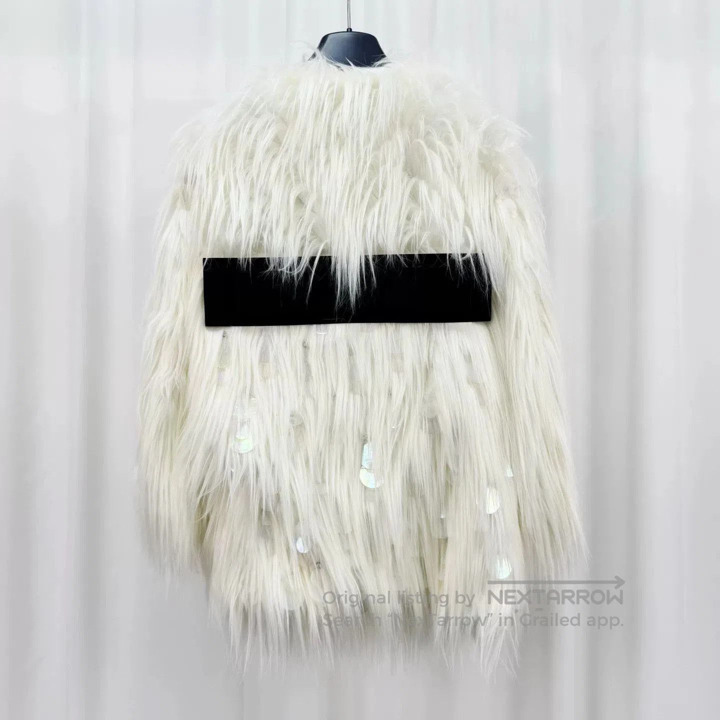 AYA MUSE Alabama Muse Sequin Rhinestone Fur Coat. Size S / US 4 / IT 40 - 2 Thumbnail