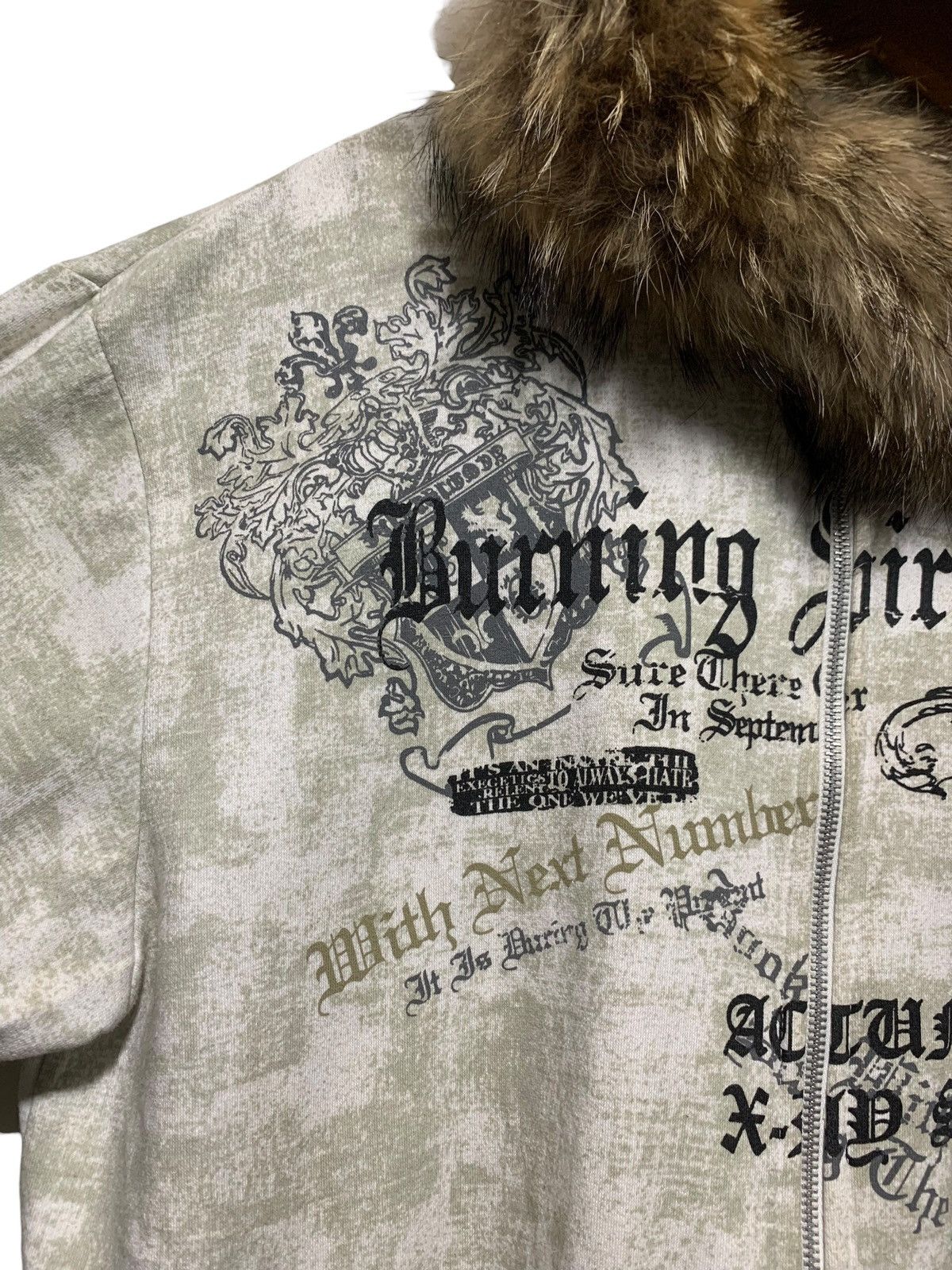 If Six Was Nine Y2k Beaumere burning spirit poem double zip fur hoodie Size US XL / EU 56 / 4 - 4 Thumbnail