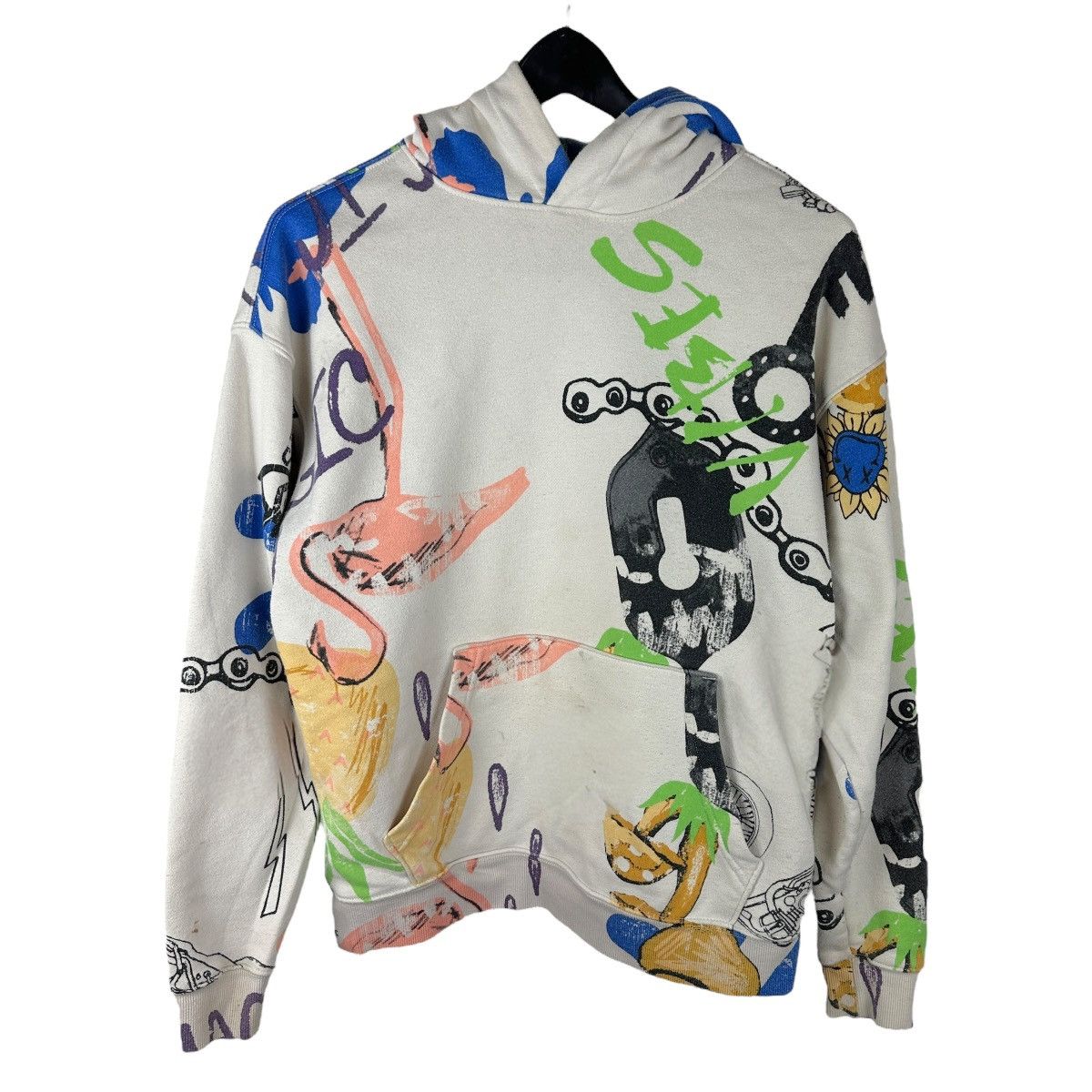 Vintage Mens Y2K No Boundaries Streetwear AOP Hoodie Size US XS / EU 42 / 0 - 1 Thumbnail