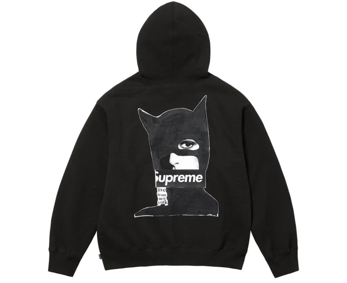 image of Supreme Catwoman Hooded Sweatshirt Black XL In Hand, Men's