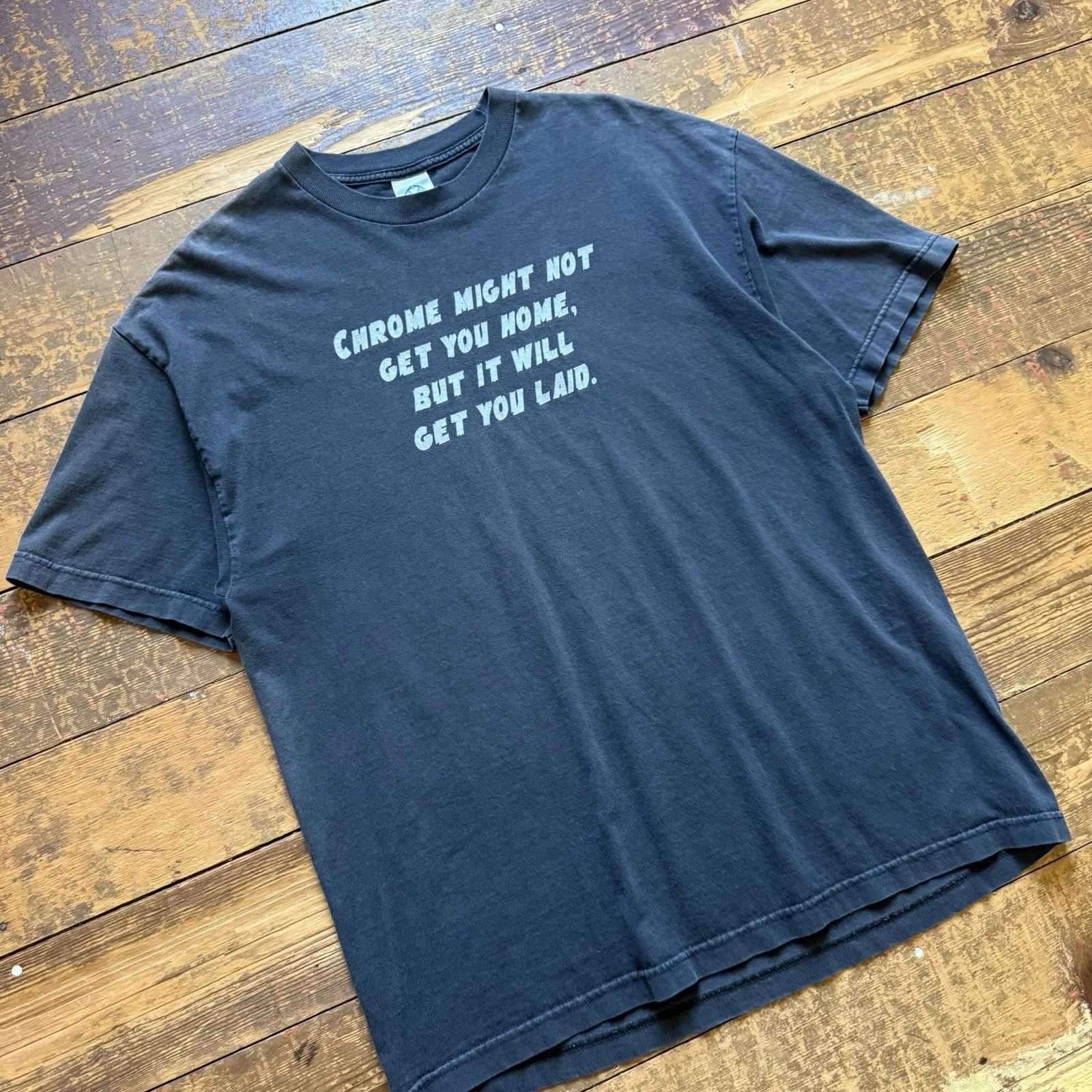 Harley Davidson Vintage 90s Humor Quote Biker Chrome Harley T Shirt XL Size US XL / EU 56 / 4 - 3 Thumbnail