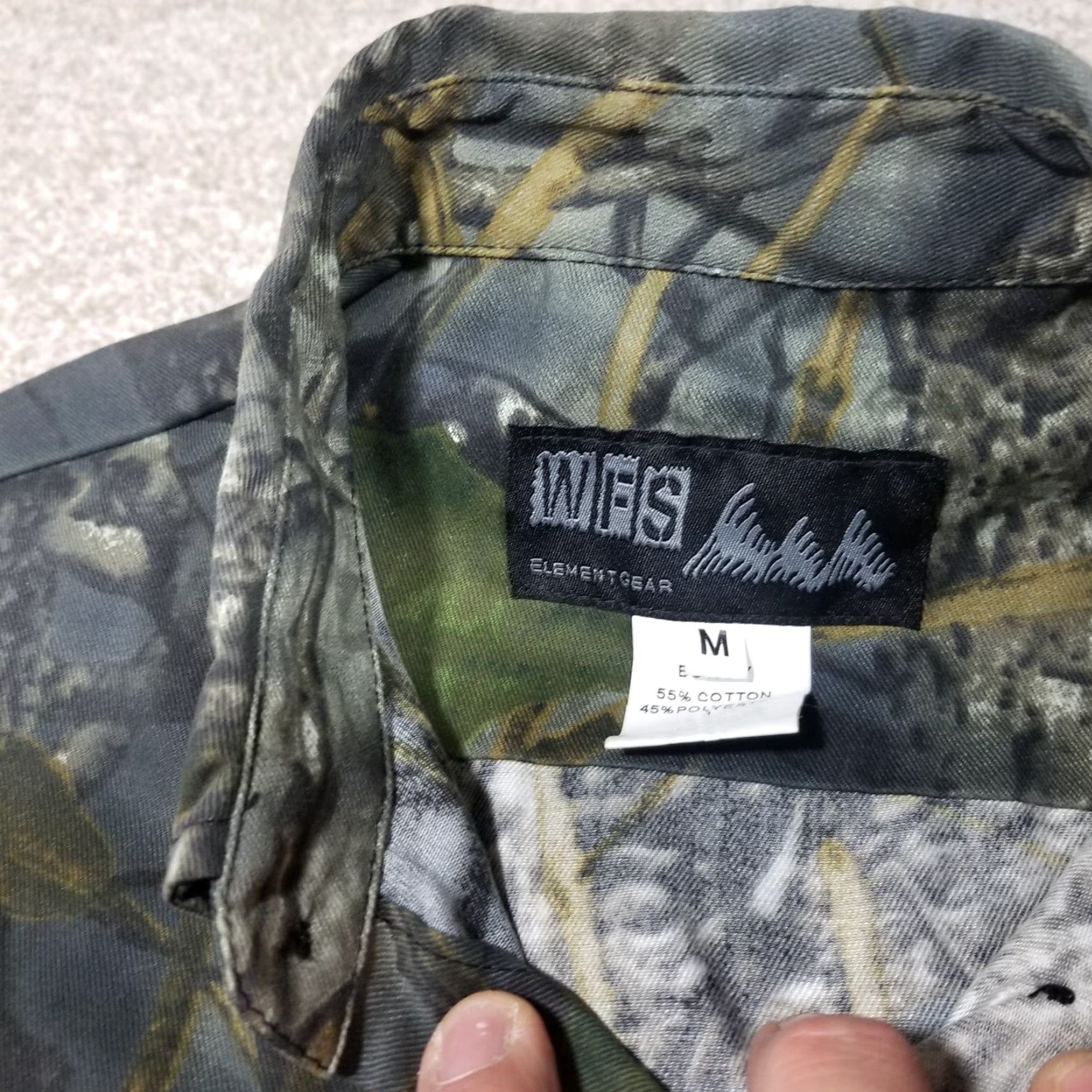 Element WFS Shirt Mens Small Green Camouflage Long Sleeve Element Gear Outdoors Casual Size US M / EU 48-50 / 2 - 3 Thumbnail