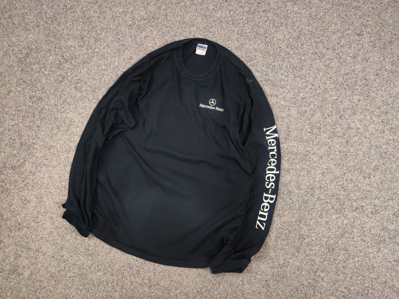 Mercedes-Benz Vintage 90's Mercedes Benz Logo Long Sleeve Faded Black Size US M / EU 48-50 / 2 - 3 Thumbnail