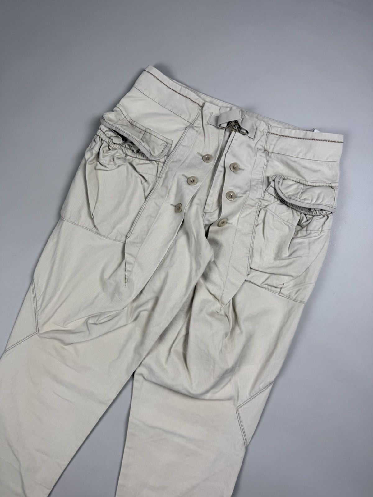 Marithe + Francois Girbaud × Vintage Girbaud Vintage Avant-Garde Cargo Pockets Baggy Chino Pants Size US 32 / EU 48 - 2 Thumbnail