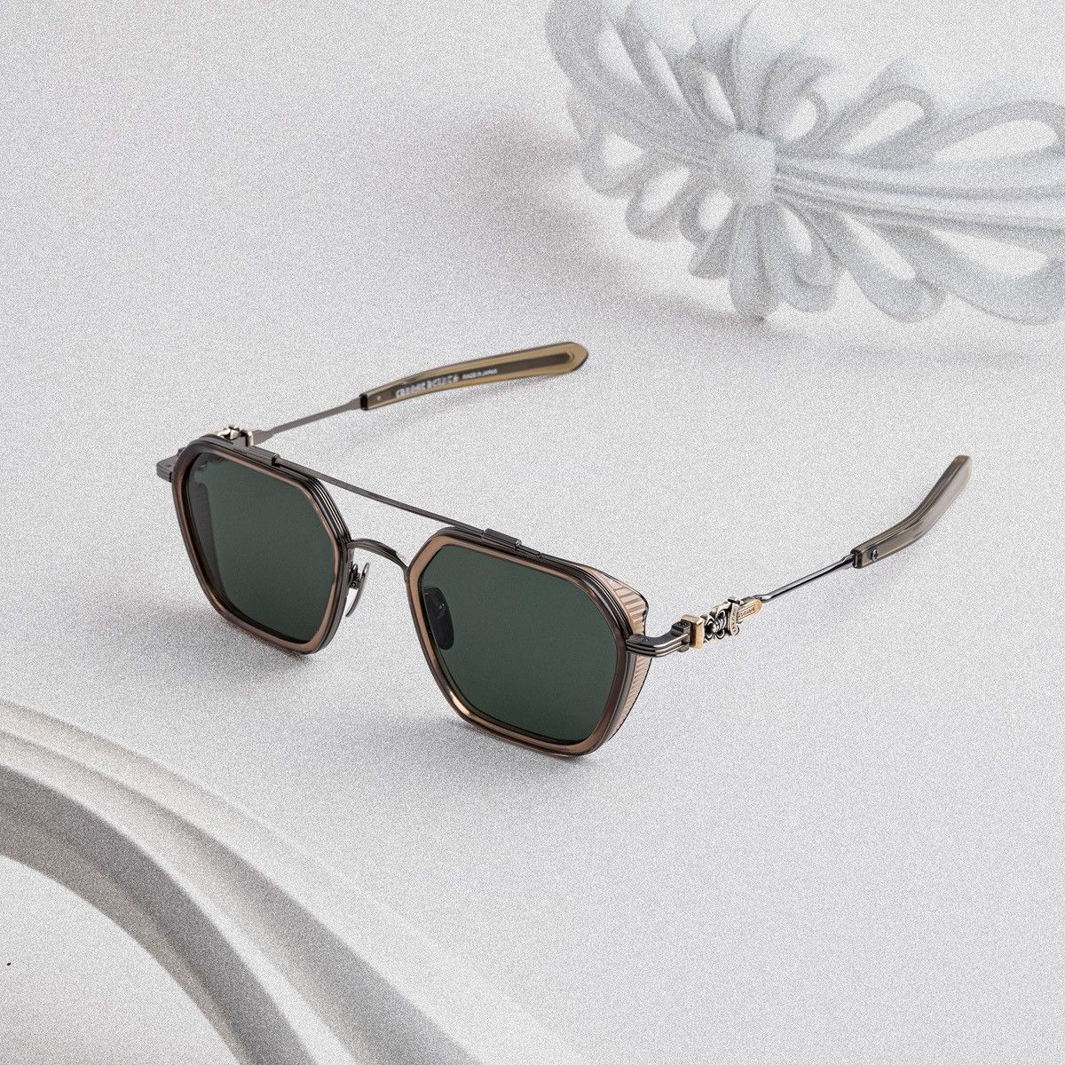 Chrome Hearts CHROME HEARTS HOTATION ARMY/GUNMETAL-ARMY SUNGLASSES Size ONE SIZE - 2 Thumbnail