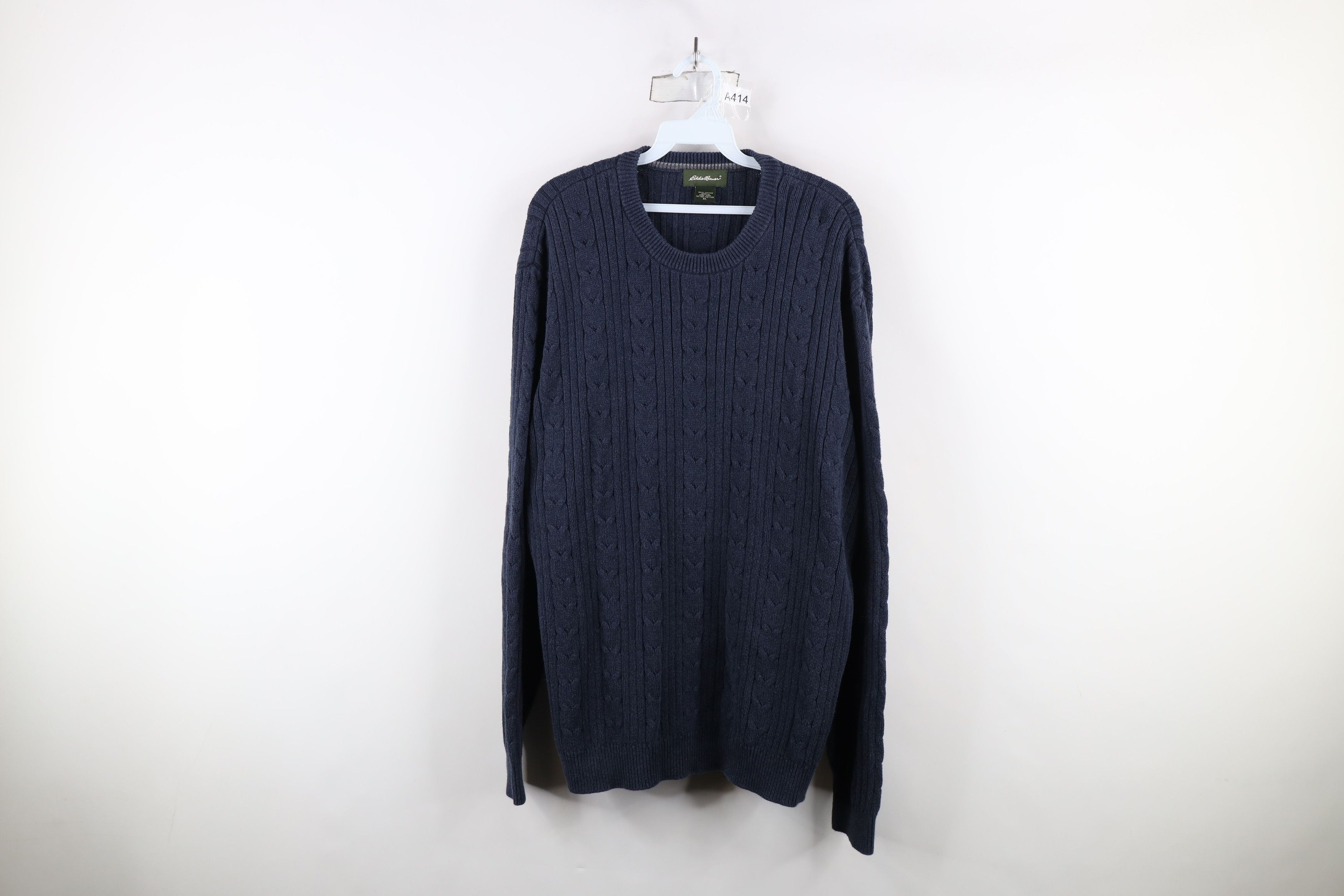 Eddie Bauer × Vintage Vintage Eddie Bauer Ribbed Knit Crewneck Sweater Cotton Size US XL / EU 56 / 4 - 1 Thumbnail