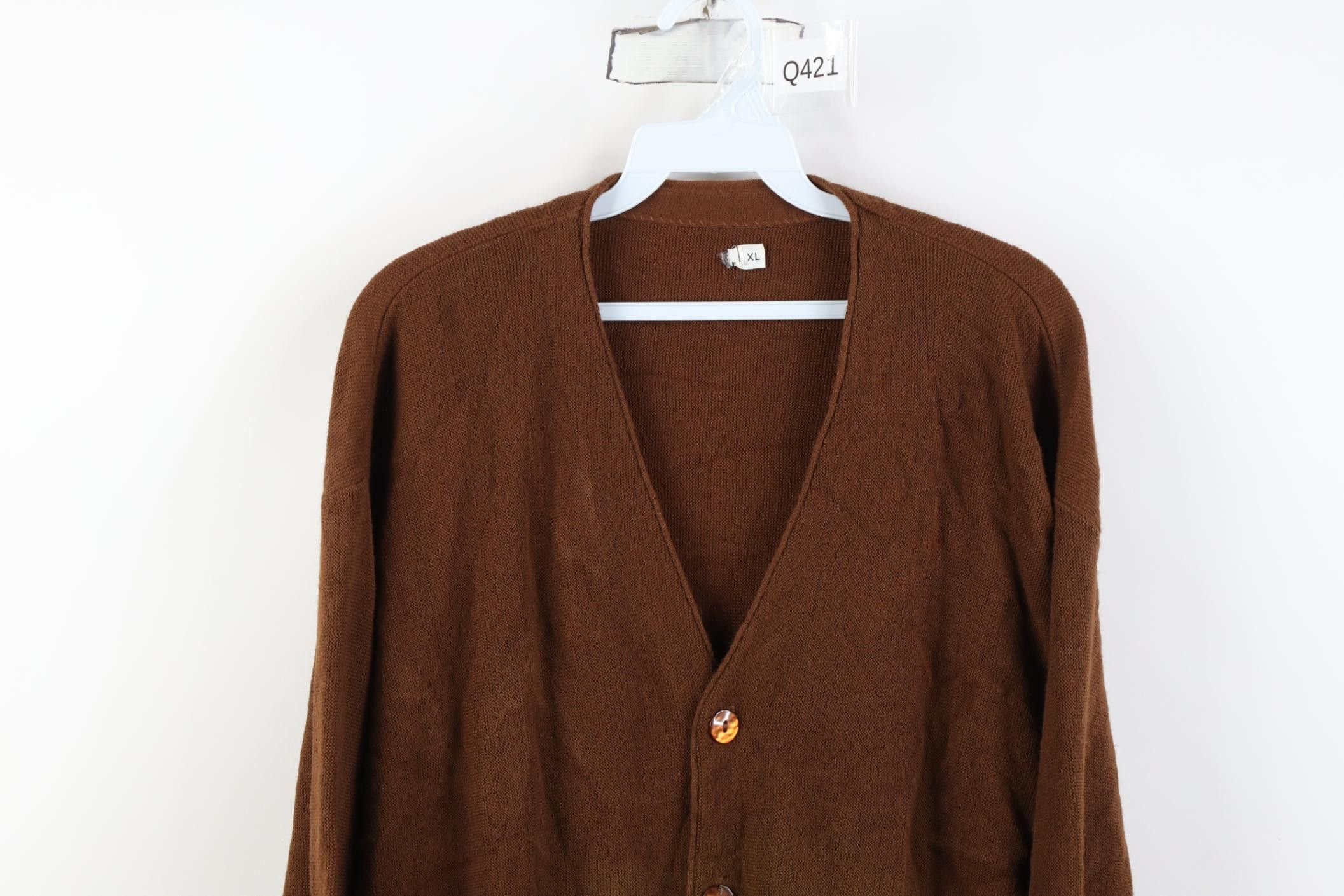 Vintage Vintage 50s 60s Streetwear Cobain Knit Cardigan Sweater USA Size US XL / EU 56 / 4 - 2 Thumbnail