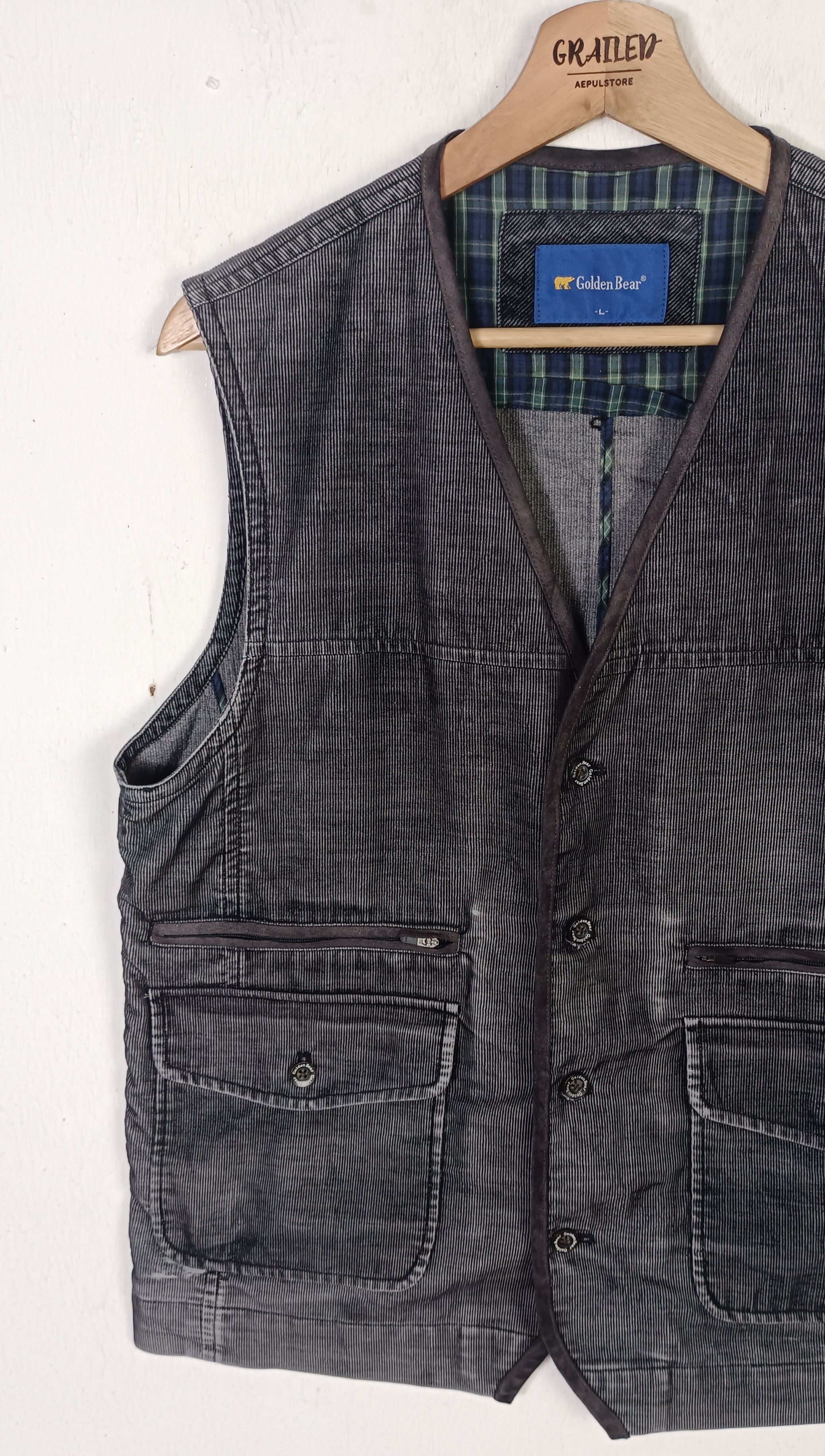 Golden Bear Golden Bear Coduroy Denim Flannel Linned Overvest Size US M / EU 48-50 / 2 - 4 Thumbnail