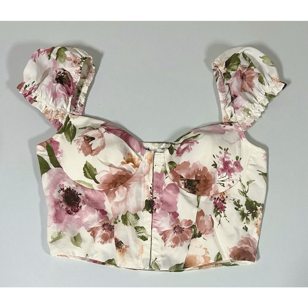Windsor Smith Windsor Floral Corset Bustier Crop Top Shirt Blouse Size S🌸✨ Size S / US 4 / IT 40 - 1 Thumbnail
