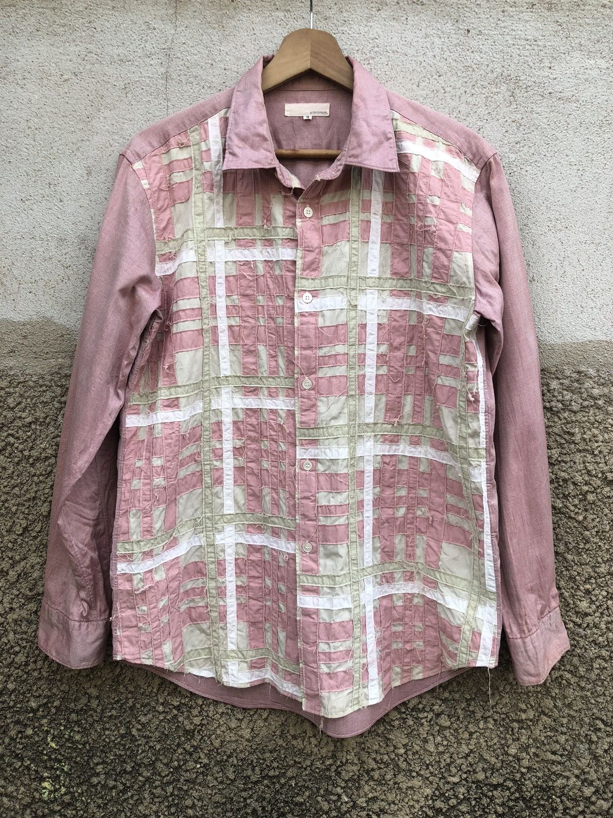 Japanese Brand AD2002 a:rincomplet. Japanese Pacthwork Button Shirt Size US M / EU 48-50 / 2 - 1 Thumbnail