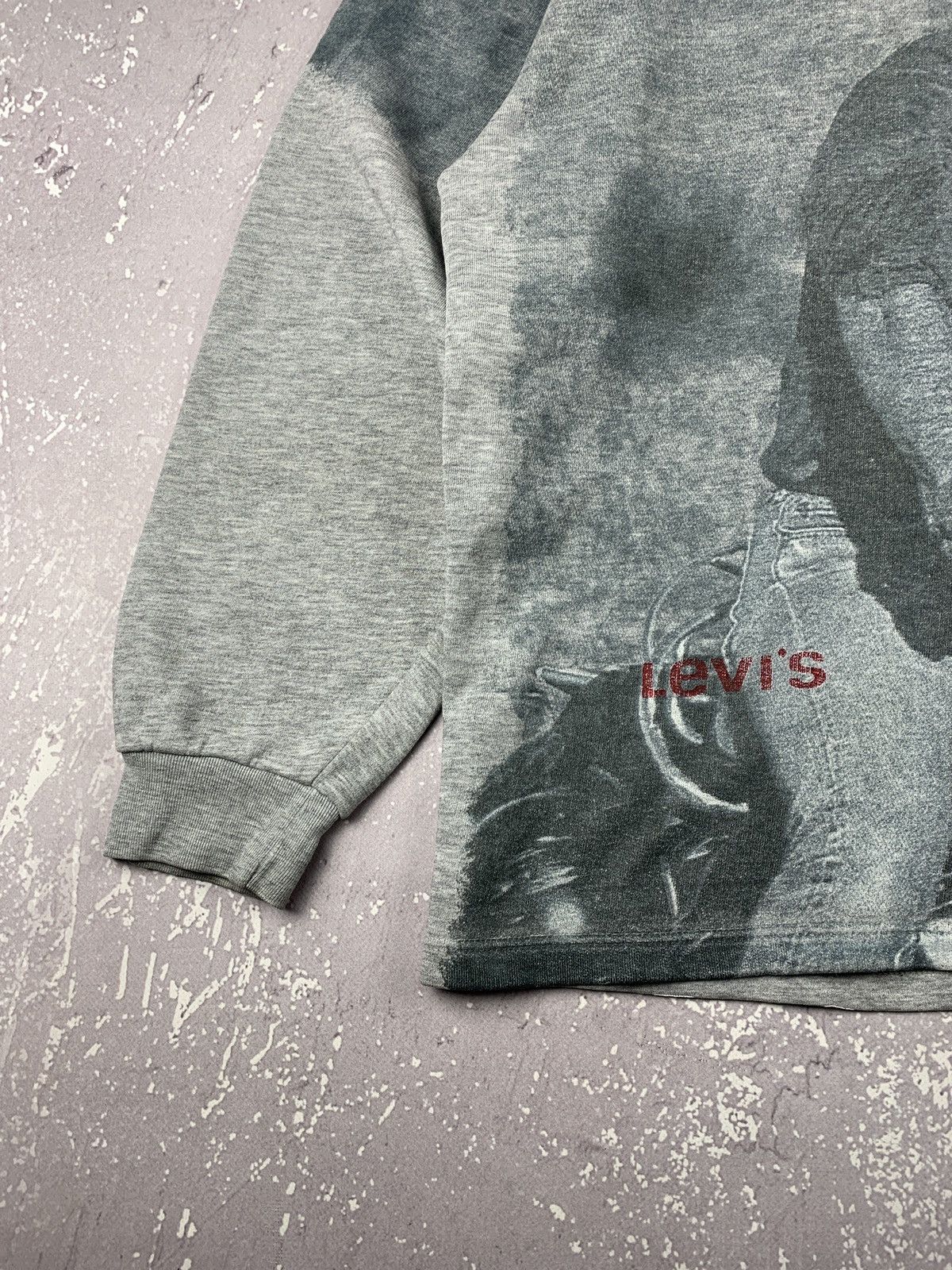 Levi's 80-90s Italy Levis Nick Kamen Moto All Over Print Sweatshirt Size US XL / EU 56 / 4 - 5 Thumbnail