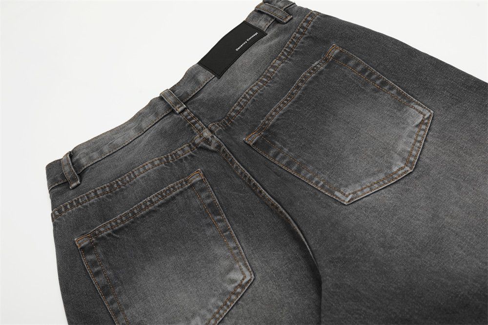 Jean Men's ink-splashed distressed punk washed straight jeans Size US 34 / EU 50 - 5 Thumbnail