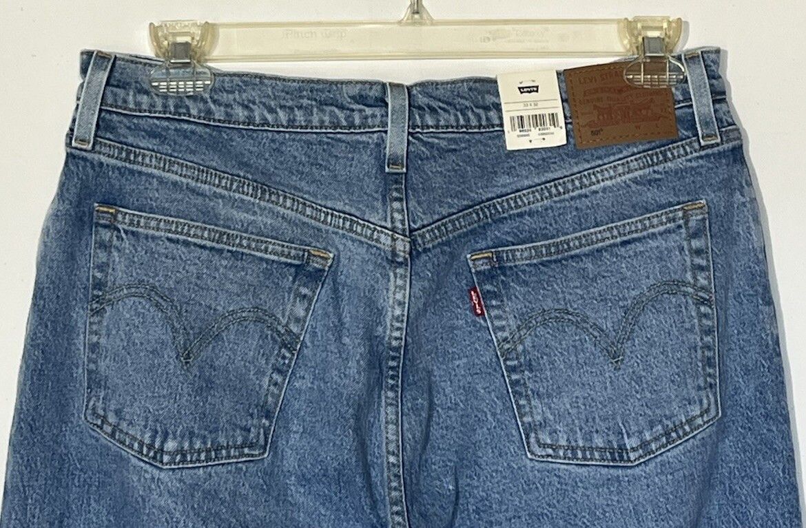 Levi's Levi's Premium 501 Big E Straight Button Fly Stretch Jeans Size US 33 - 5 Thumbnail