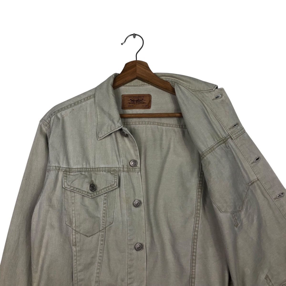 Levi's 📌Vintage Cropped Trucker Denim Biker Jacket Levi's Size US M / EU 48-50 / 2 - 13 Thumbnail